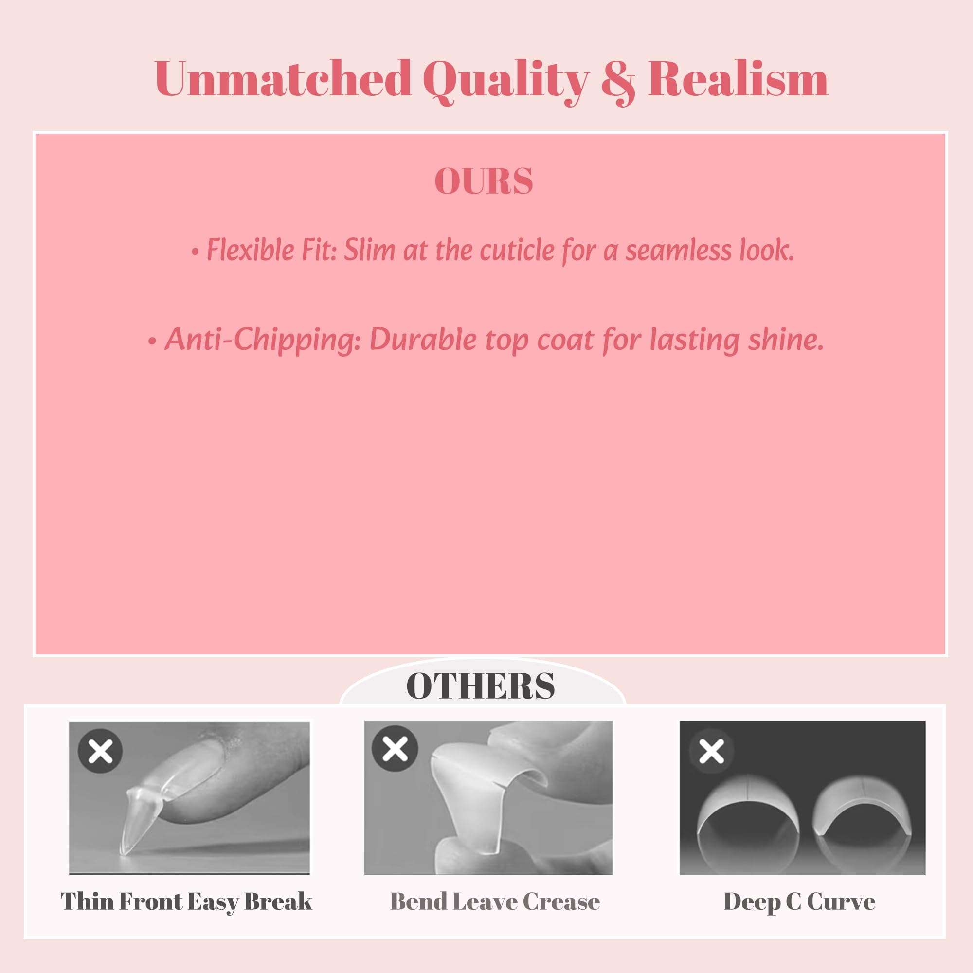 Press on Nails Medium Almond French Tip, Fake Nails with 3D Texture Embossed Flower Seashell Starfish Designs, Acrylic False Nail Glossy Glue on Nail, Full Cover Artificial Stick on Nails for Women