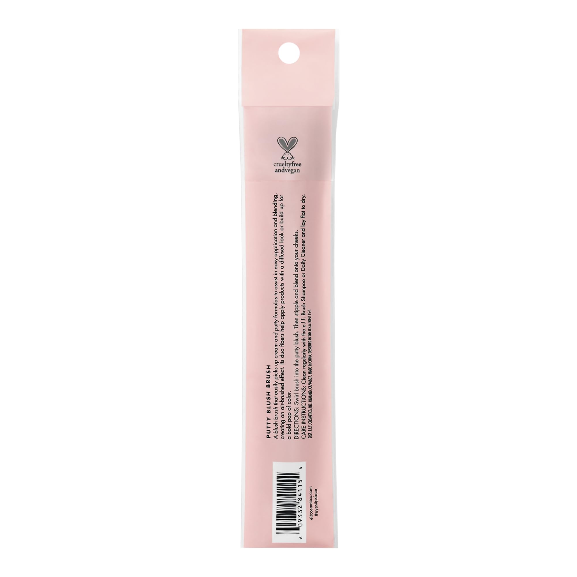e.l.f. Putty Blush Brush, Makeup Brush For Putty & Cream Formulas, Easily Applies Blush & Bronzer For An Airbrushed Look, Vegan & Cruelty-Free