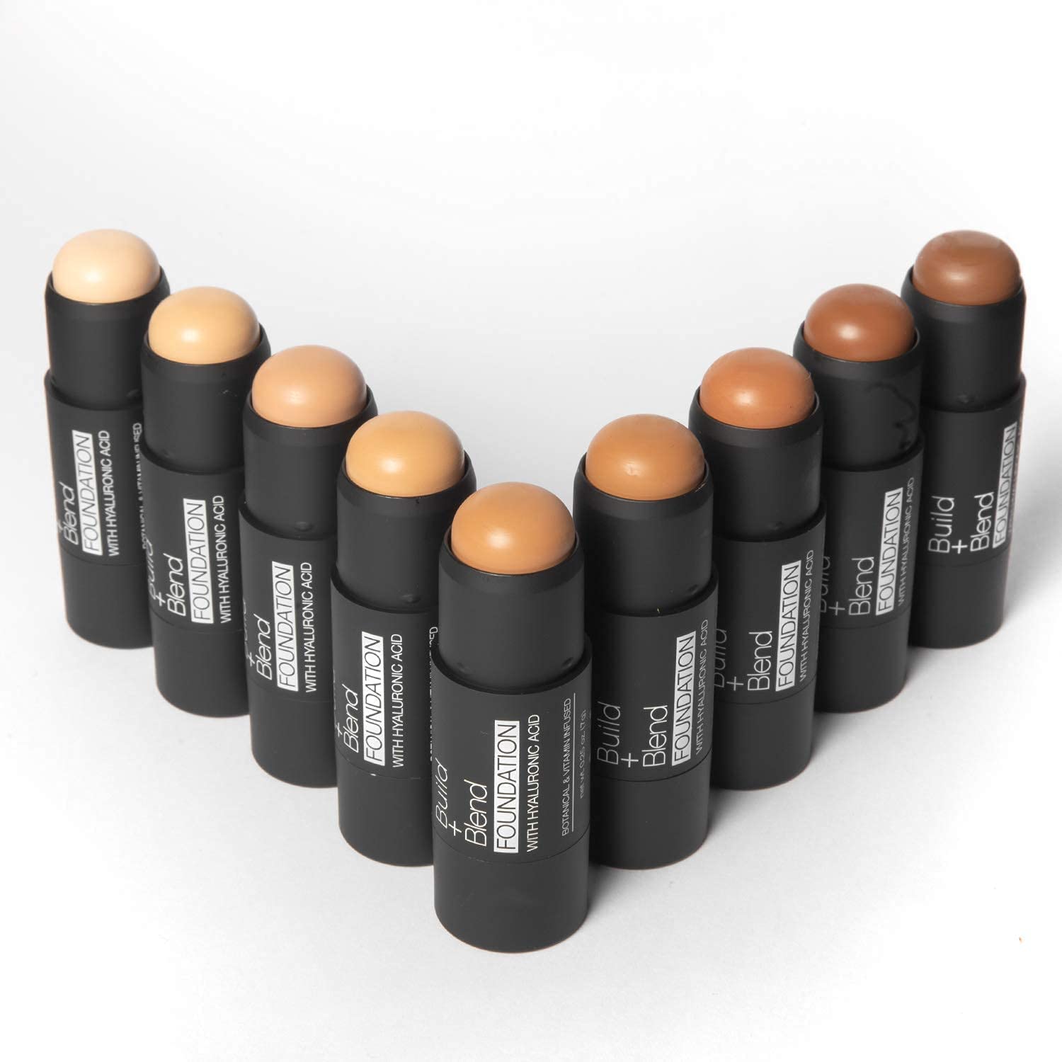 Palladio BUILD & BLEND Foundation Stick, Medium Coverage Buildable Contour Stick for Face, Ultra Blendable Creamy Formula for a Natural Shine Free Finish, Professional Makeup, 0.25 Ounce (Almond)