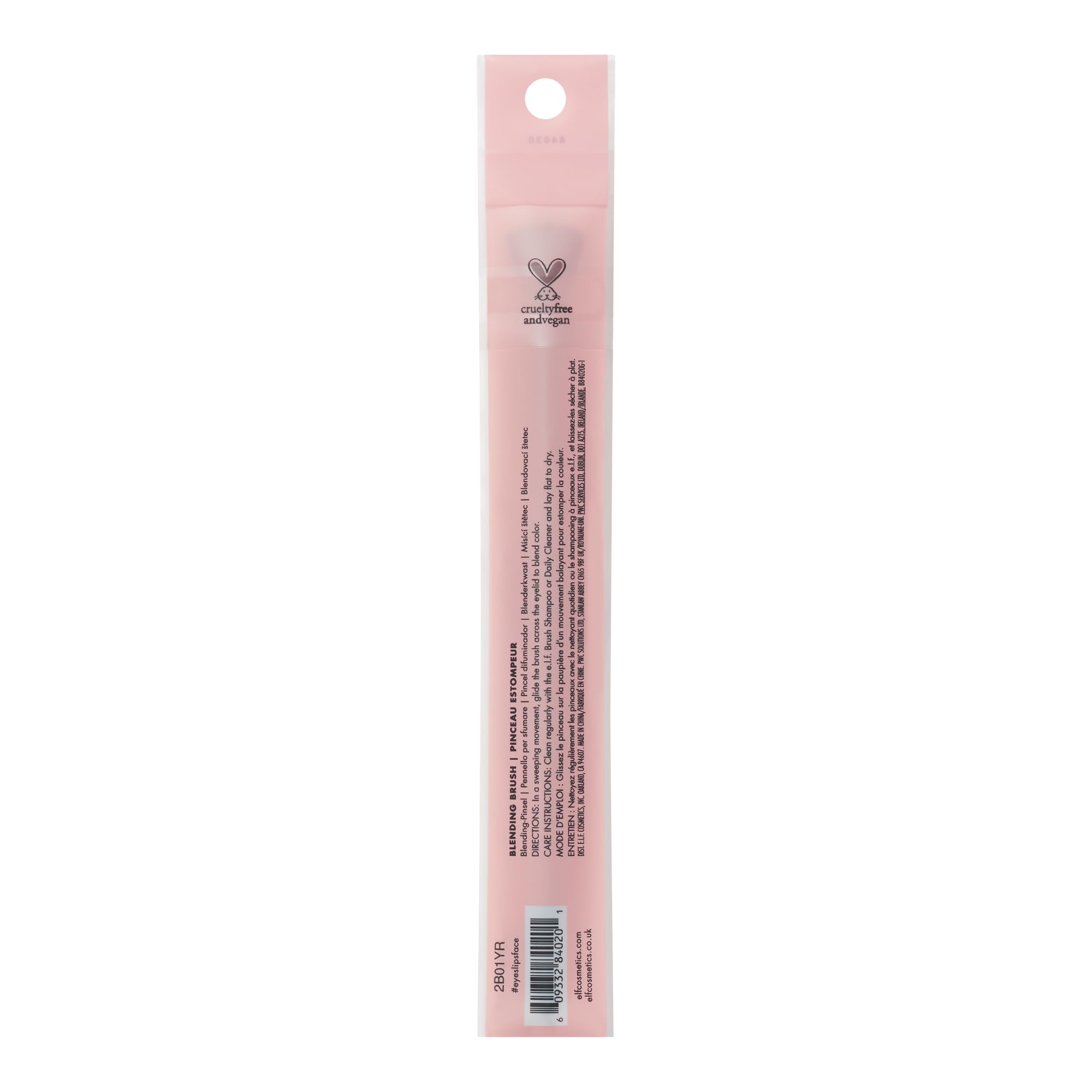 e.l.f. Blending Brush, Makeup Brush For Blending Eyeshadow & Concealer, Dome-Shaped, Made With Synthetic Bristles, Vegan & Cruelty-Free