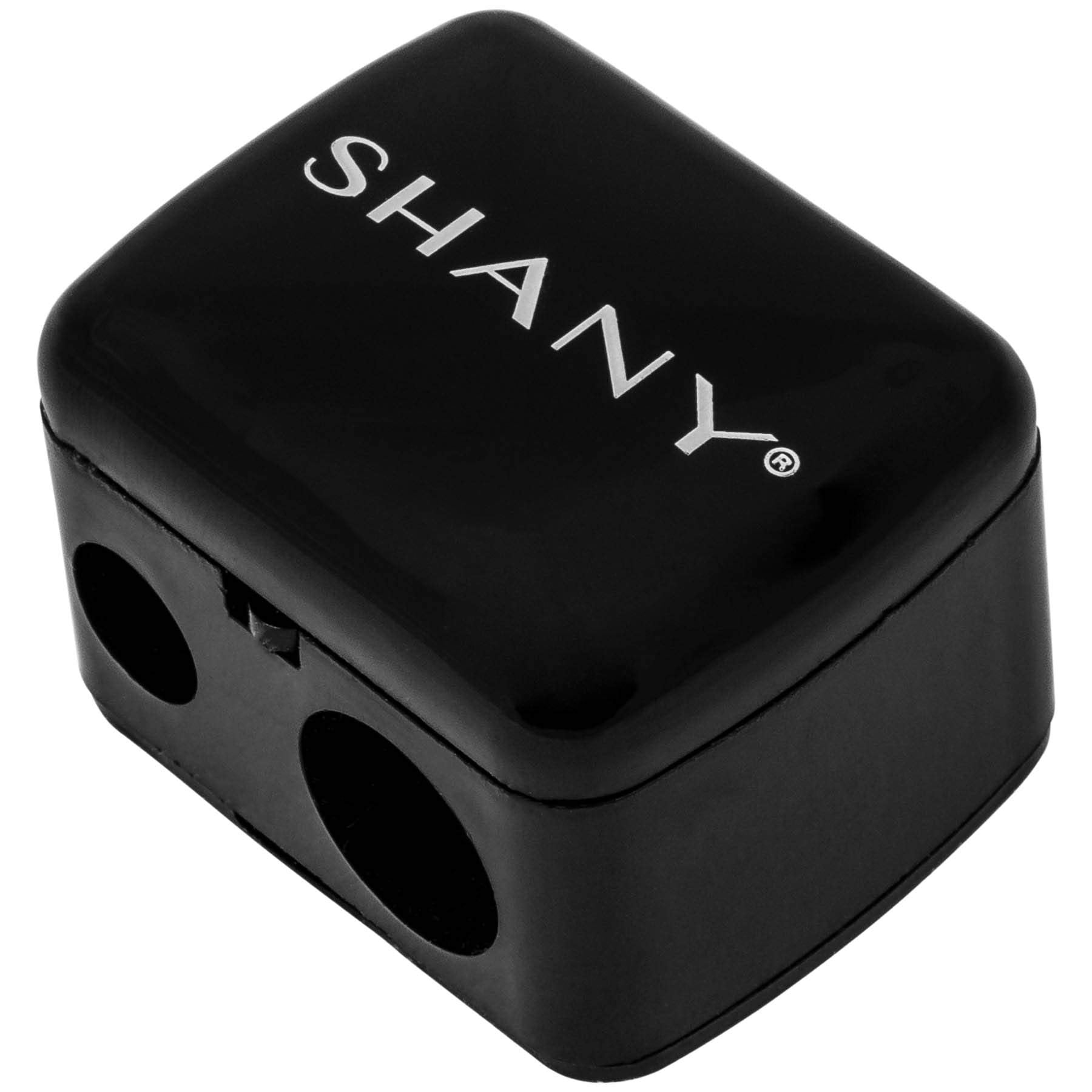 SHANY Cosmetic Pencil Sharpener - Eyeliner and Lip Pencil Dual Sharpener with Removable Lid for Traditional and Jumbo Pencils