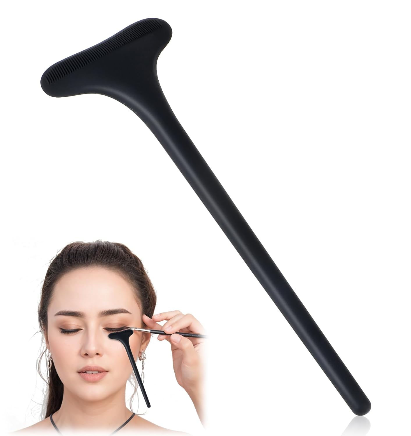 Mascara Guard, Black Mascara Eyelid Shield Reusable Silicone for Beginners, Non-Slip Grip to Prevent Makeup Residue & Smudges