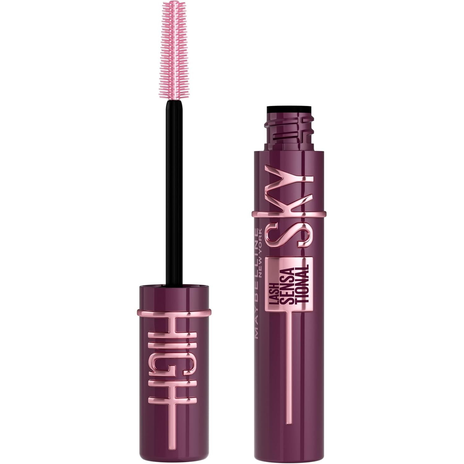 Maybelline Lash Sensational Sky High Washable Mascara Makeup, Volumizing, Lengthening, Defining, Curling, Multiplying, Buildable Formula, Cosmic Black, 1 Count