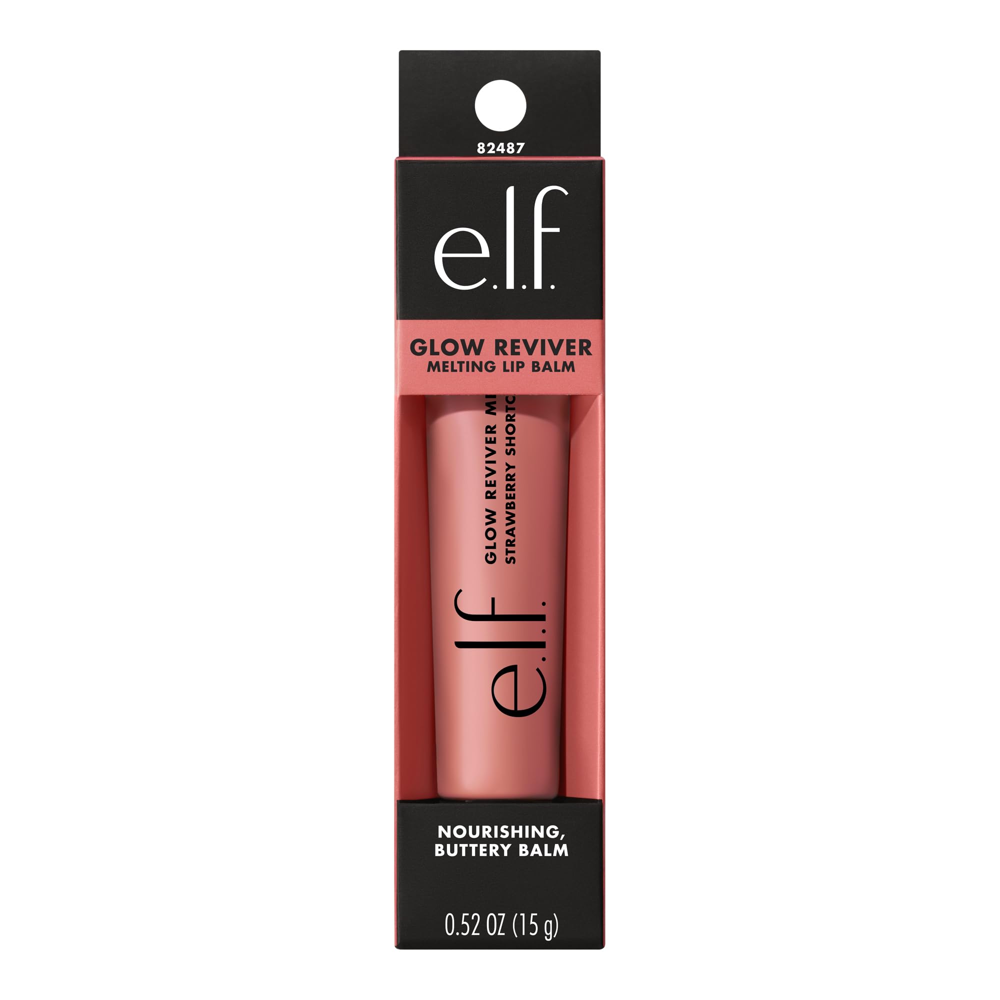 e.l.f. Glow Reviver Melting Lip Balm, Hydrating Tinted Lip Balm For A Glossy Finish & Soft, Supple Lips, Vegan & Cruelty-Free, Strawberry Shortcake