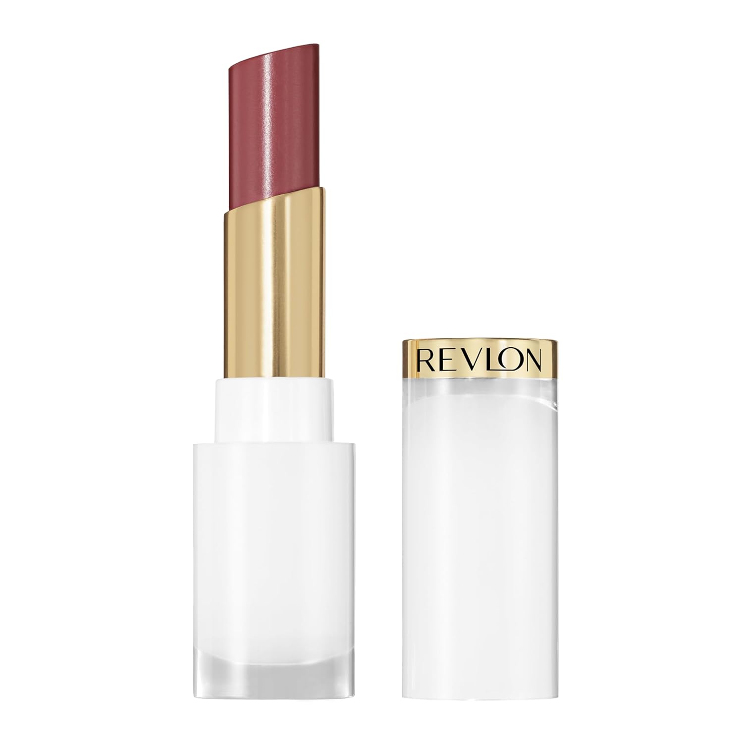 REVLON Super Lustrous Glass Shine Balm Gift Set, 3-Piece, Lipstick Multipack, Hydrating Tinted, Sheer Glossy Finish, 003 Honey Shine, 008 Rum Raisin, 006 Girly Swirly
