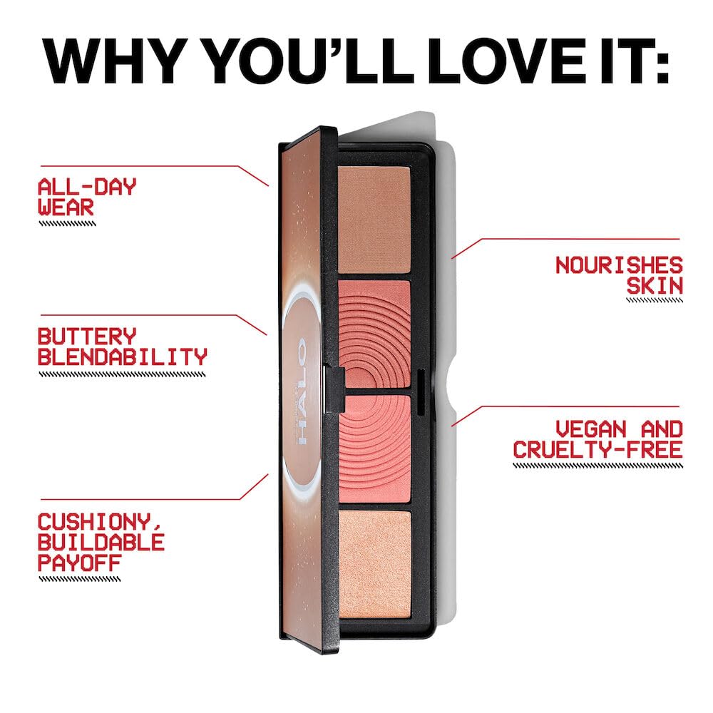 Smashbox Halo Sculpt + Glow Face Palette | Vitamin E, Long Lasting, Contour + Highlighter, 0.55 Ounce, Back To Cali