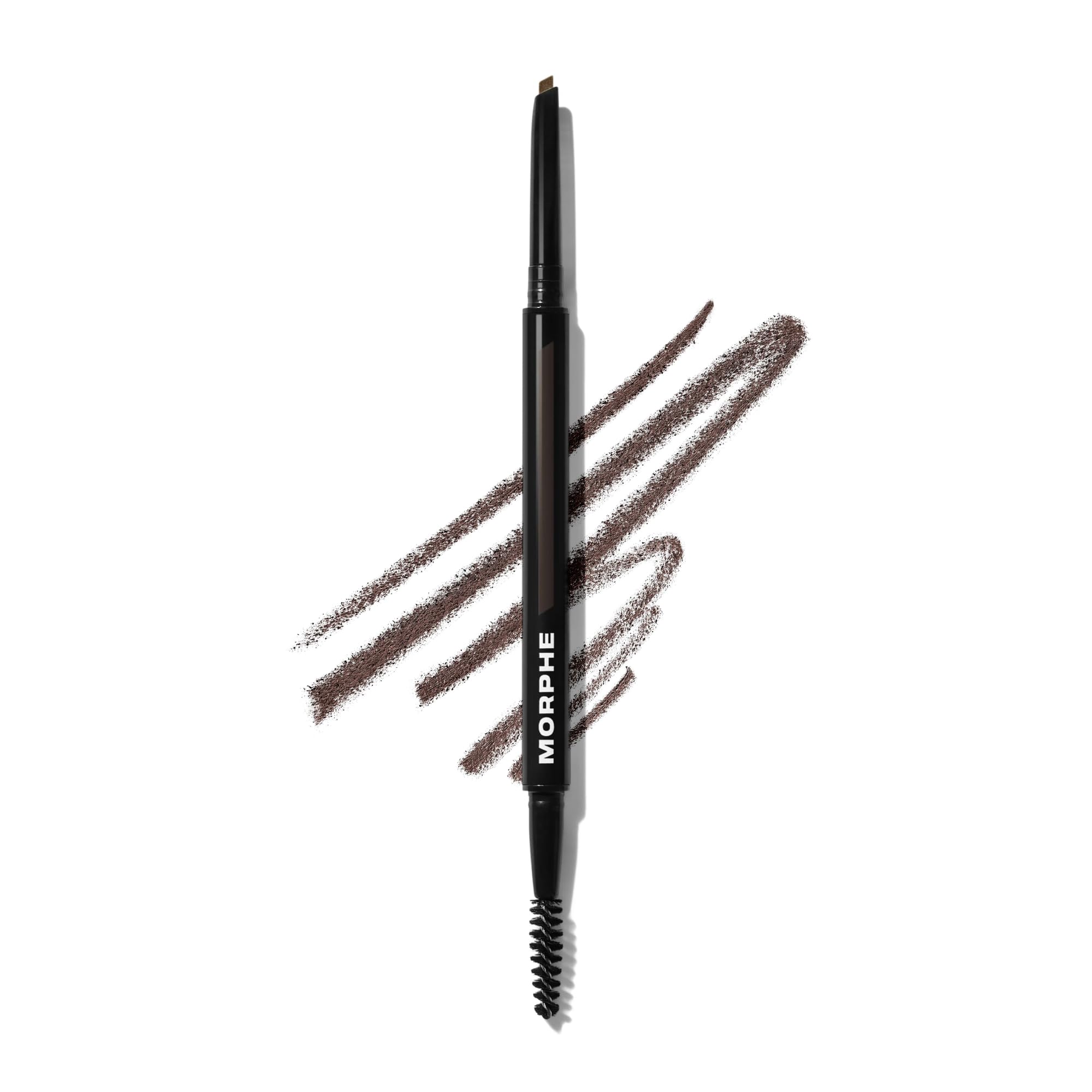 Morphe Definer Dual-Ended Brow Pencil & Spoolie - Eyebrow Pencil with Precision Slanted Tip for Shaping, Defining & Filling - Smooth, No-Tug Formula - Chocolatte Mousse (0.003 oz)