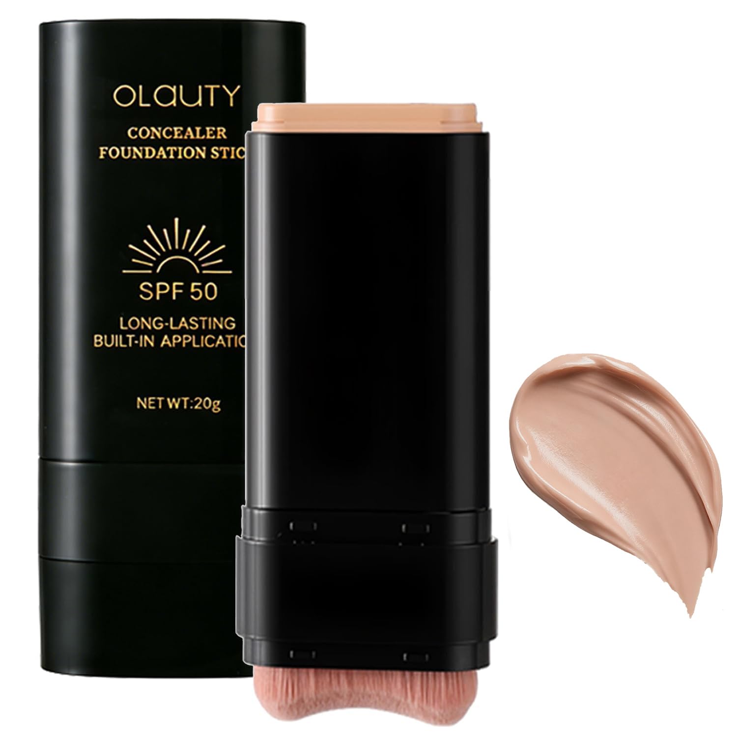 Foundation Stick, 2 in 1 Dual-Ended Long-Lasting Concealer Korean Foundation Stick, Full Coverage Foundation Makeup, Sunscreen Concealer Stick, Tattoo Cover Up Makeup, Matte Finish for Face (WHEAT)