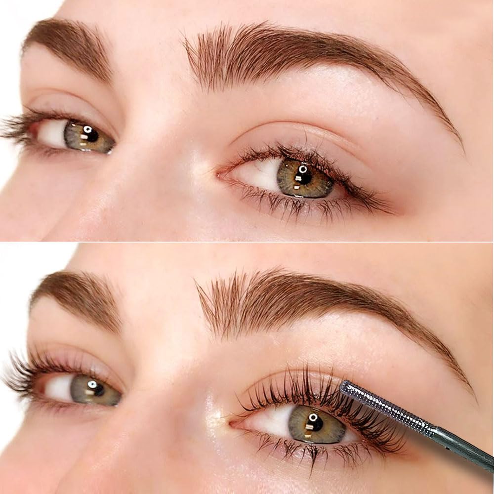 2pcs Iron Wand Mascara, 2026 Upgraded Waterproof Black Washable Metal Mascara, Metal Rod Mascaras, Long Lasting Lash Extensions Mascaras, Metals Wand Mascar, 3D Curling Eyelash Iron Mascar (Black)