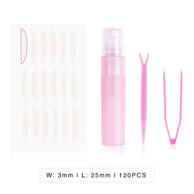 Aqua Lace Eyelid Lifting Kit, 120 Invisible Lifter Tape Strips, Instant Natural Self Adhesive Upper Eye Lid Lift Double Stickers for Hooded Droopy Puffy Uneven Eyes (Medium)
