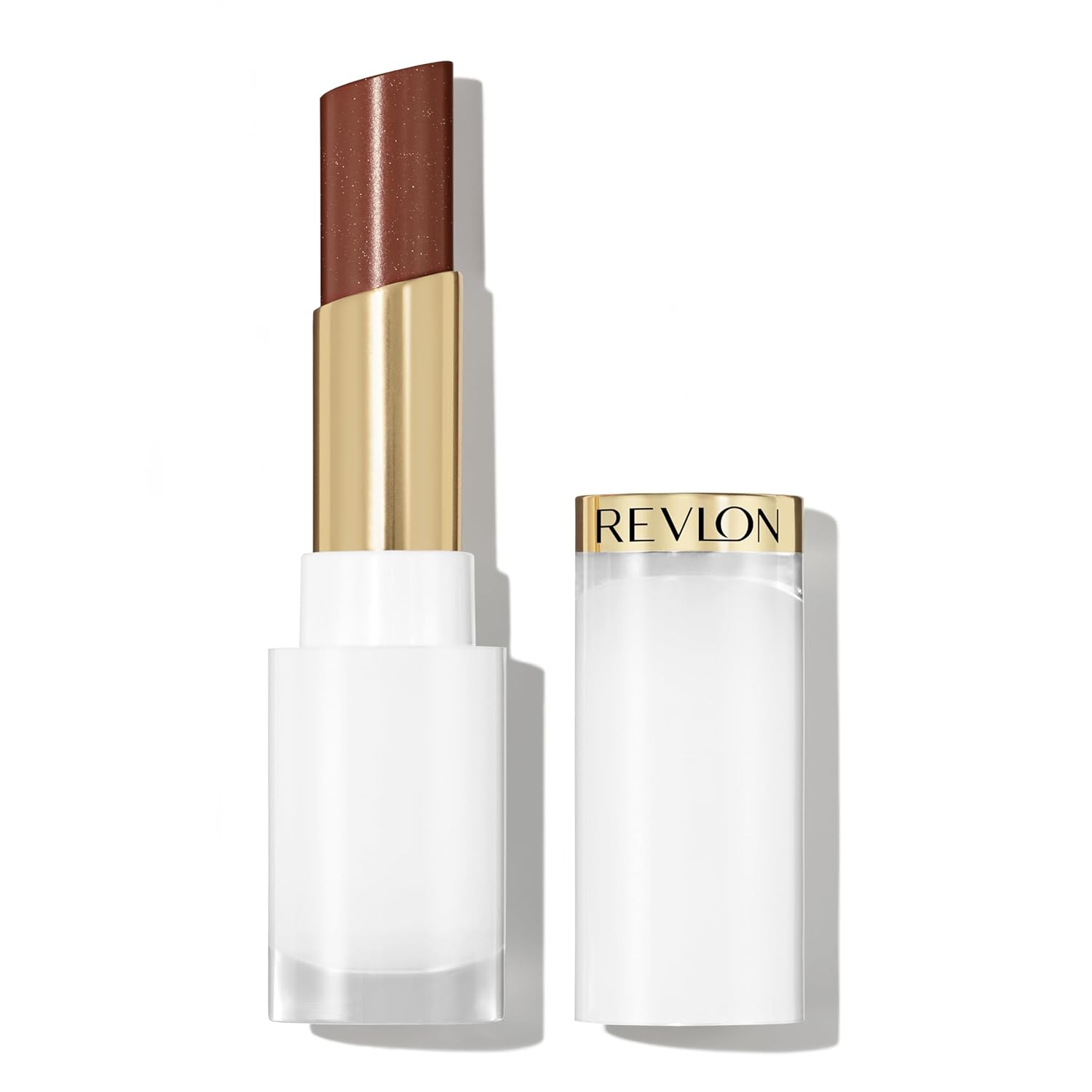 REVLON Super Lustrous Glass Shine Balm Gift Set, 3-Piece, Lipstick Multipack, Hydrating Tinted, Sheer Glossy Finish, 003 Honey Shine, 008 Rum Raisin, 006 Girly Swirly