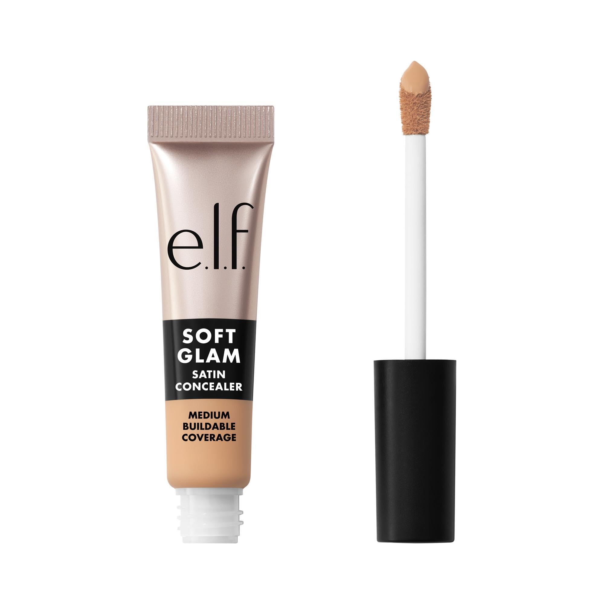 e.l.f. Soft Glam Satin Concealer, Medium Coverage For Blemishes & Under-Eye, Crease-Resistant, Long Lasting, Vegan & Cruelty-Free, 23 Light Cool