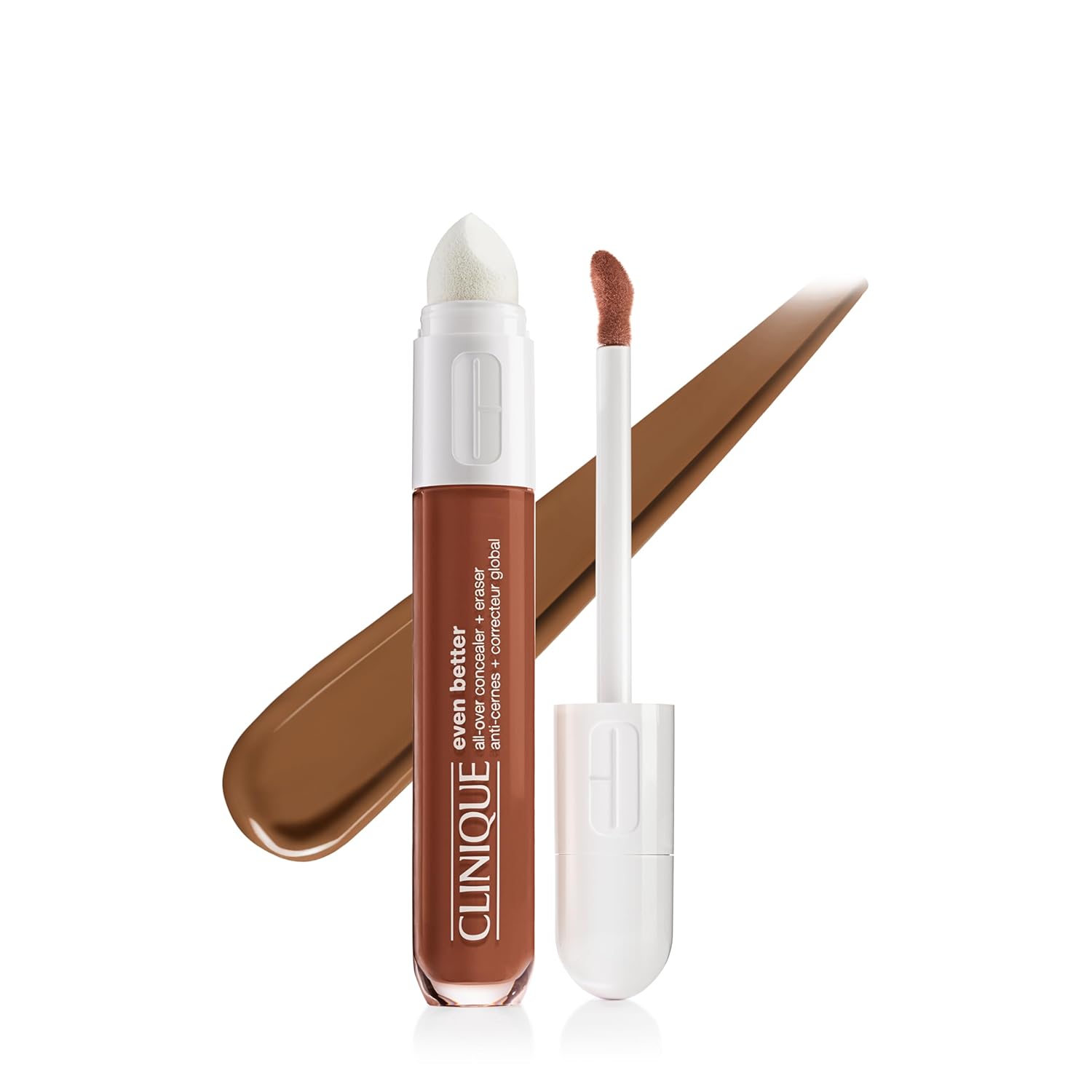 Clinique Even Better All-Over Full Coverage Concealer + Eraser Makeup For Dark Undereye Circles | With Hyaluronic Acid + Caffeine | Hydrating, Brightening + Depuffing