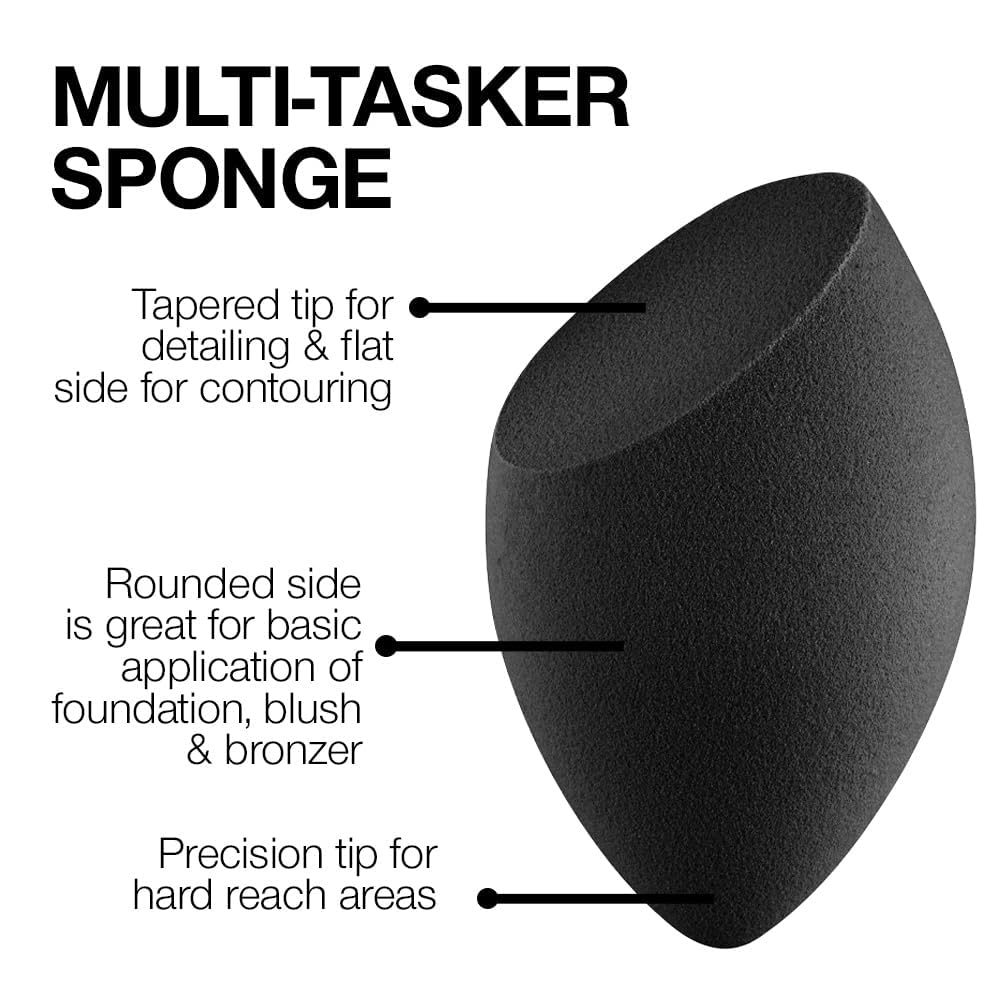 Palladio Makeup Blender Sponge, Latex Free Beauty Tool, Makeup Artist Quality, For Powder, Liquid, or Cream Make Up Application (Pack of 1)