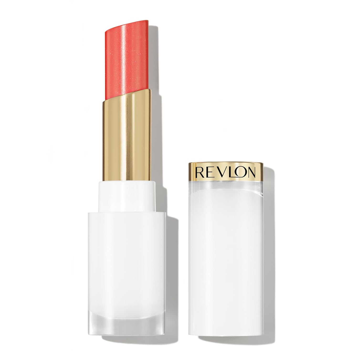REVLON Super Lustrous Glass Shine Balm Gift Set, 3-Piece, Lipstick Multipack, Hydrating Tinted, Sheer Glossy Finish, 003 Honey Shine, 008 Rum Raisin, 006 Girly Swirly