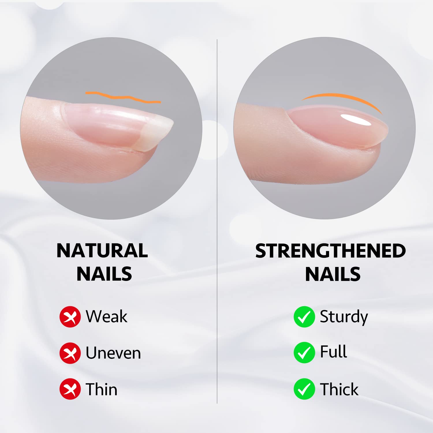 GAOY Clear Builder Gel for Nails, 16ml Nail Strengthener in a Bottle, Nail Extension Hard Gel, Soak Off Long Lasting UV Light Cure, Base Coat Top Coat Needed