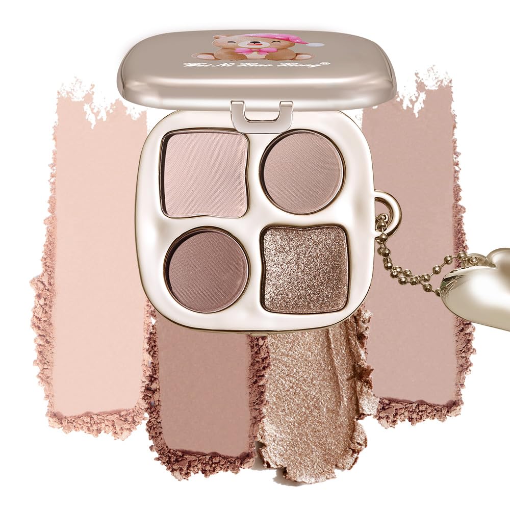 Multi-Finish Eyeshadow Palette, Matte Shimmer Metallic Eye Brightening Palette with Silky Smooth Powder, Fine Shimmer Duochrome Sparkle, Long-Lasting Blendable Shadows for Aegyo-Sal Highlight-2#