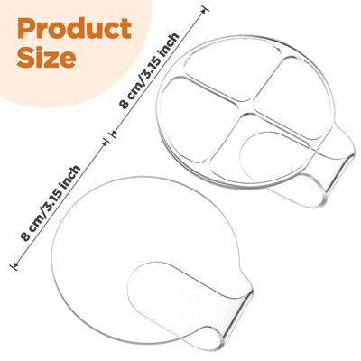 2 Pcs Handheld Acrylic Makeup Palette, Foundation Mixing Palette Nail Art Manicure Tray Clear Cosmetic Mixing Tray Apply for Foundation Eye Shadow Lipsticks Blending
