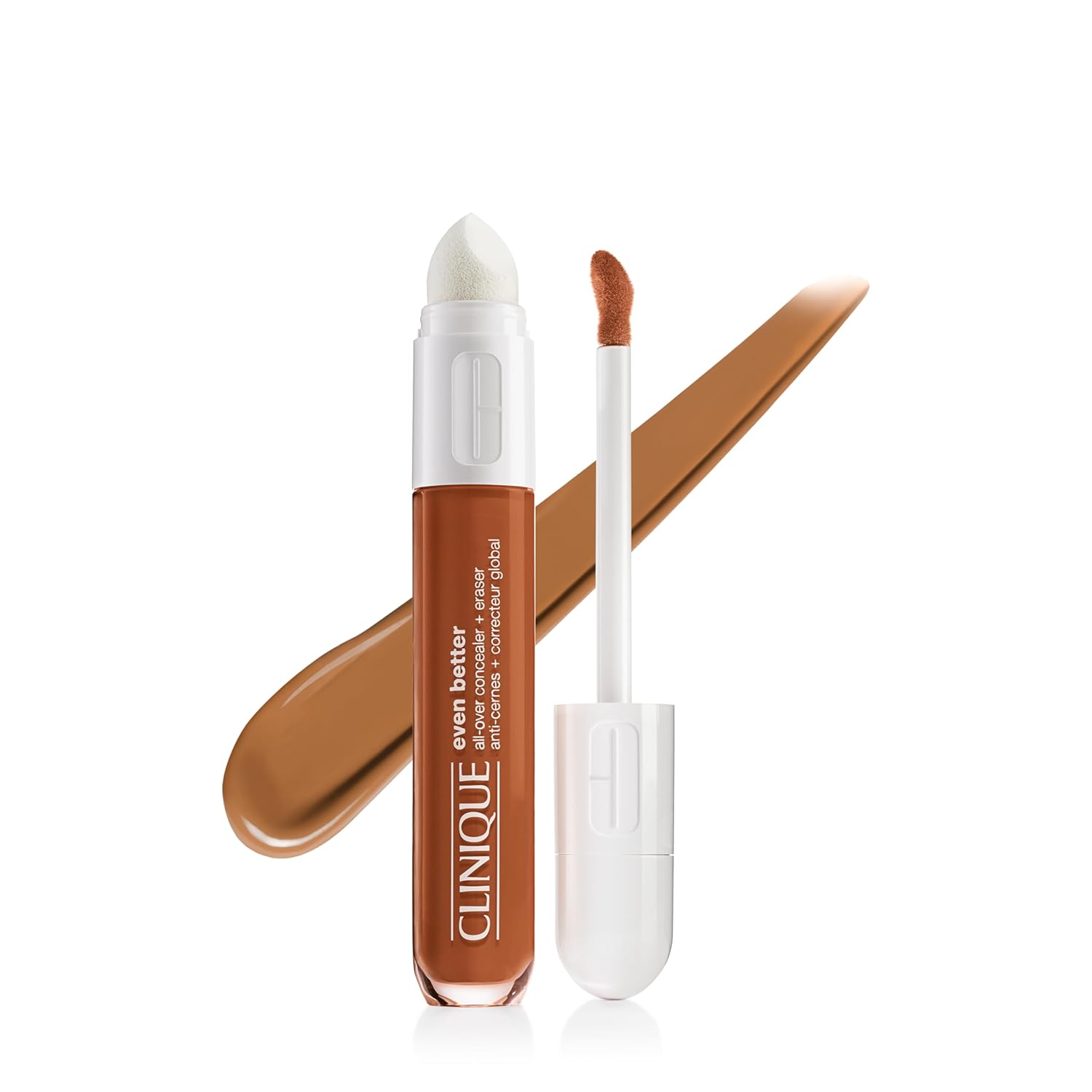 Clinique Even Better All-Over Full Coverage Concealer + Eraser Makeup For Dark Undereye Circles | With Hyaluronic Acid + Caffeine | Hydrating, Brightening + Depuffing