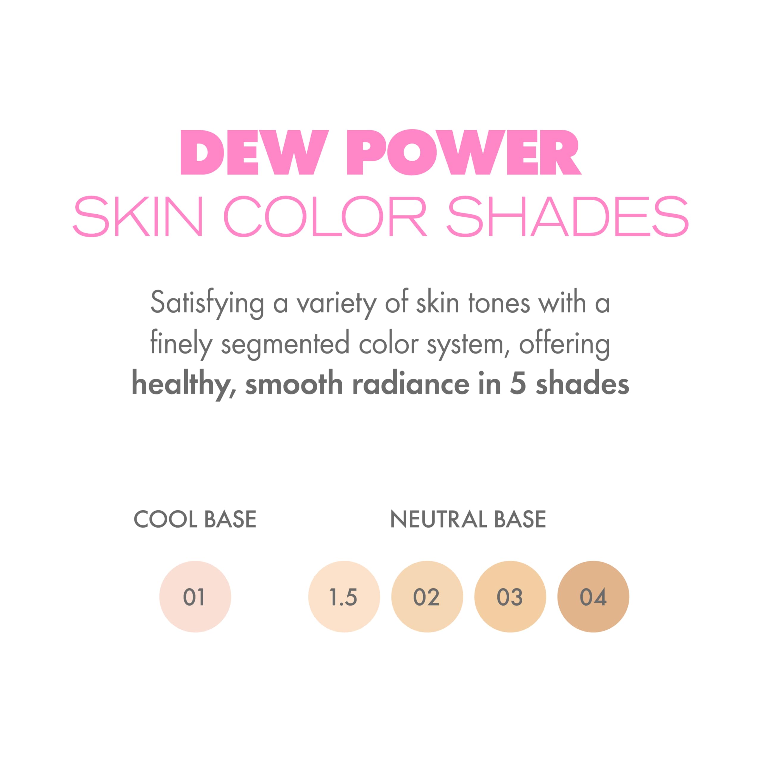 AMUSE SEOUL Dew Power Vegan Cushion Foundation (01 PURE) - Semi Glow, Full Coverage, Dewy Finish, Long Lasting, Lightweight, Smooth Radiant Skin, Vegan, Korean Beauty Makeup