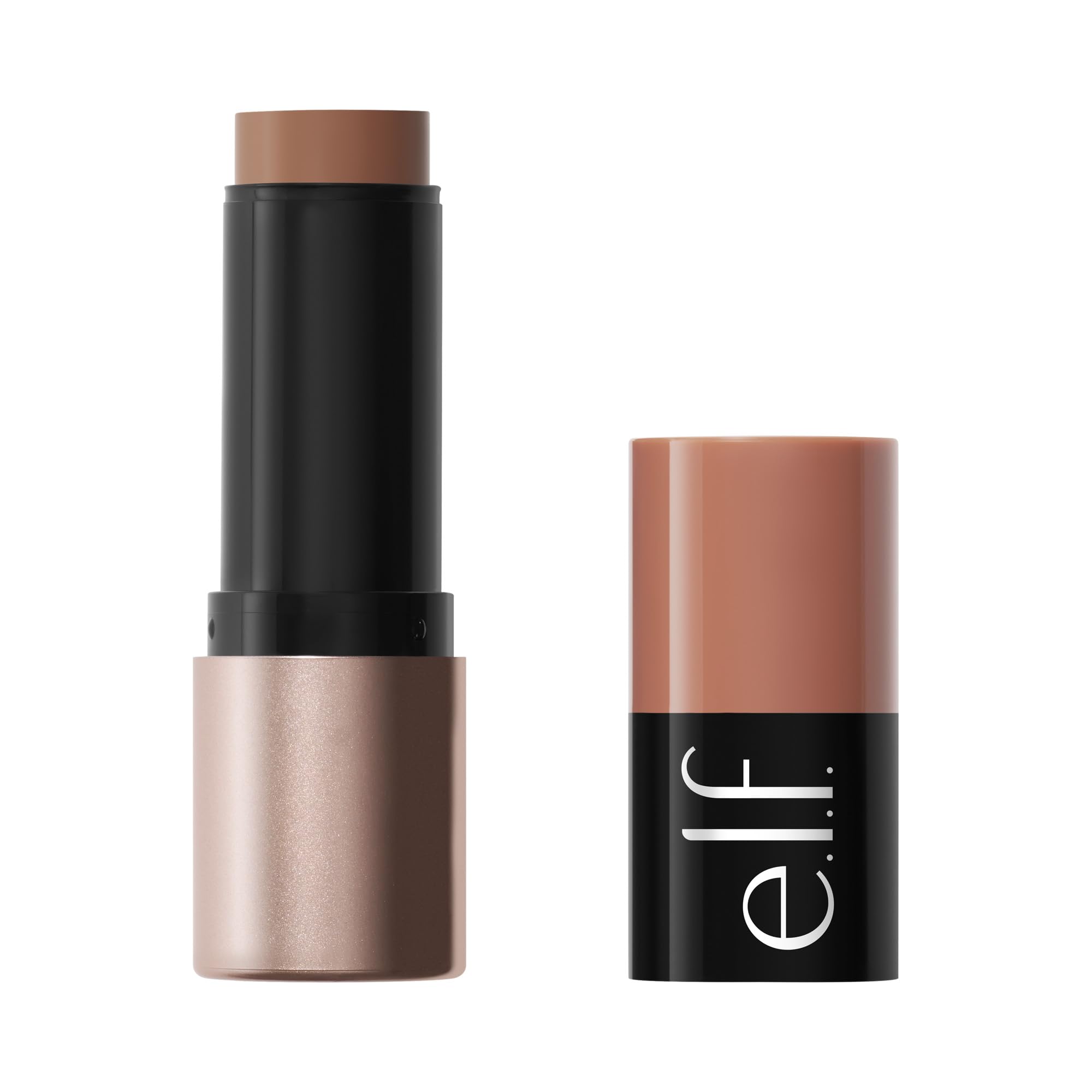 e.l.f. Soft Glam Cream Bronzer Stick, Buildable Cream Bronzer for A Long-Lasting Sculpted Glow & Satin Finish, Twist-Up Design, Vegan & Cruelty-Free, Medium