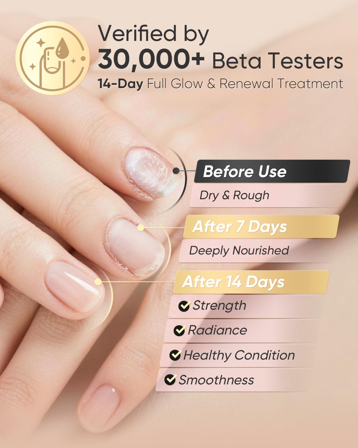 PACFE Velour Rosa Nail and Cuticle Oil - 100% Natural Plant-Based Treatment with Jojoba oil, Squalane & Vitamin E - Deep Hydration for Dry Damaged Nails & Cuticle - Non-Greasy, Rose Scent, 1.0 fl oz