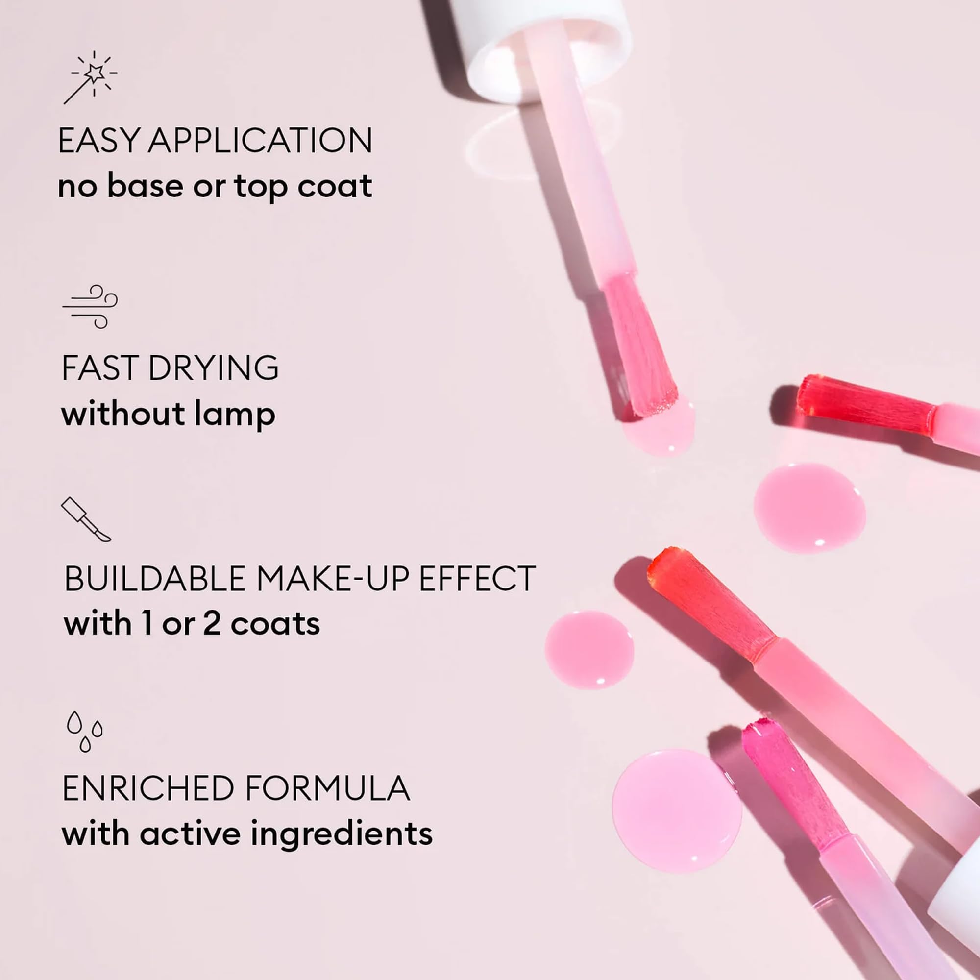 Manucurist Active Glow Raspberry Nail Polish & Care - Ultra-Glowy 2 in 1 Nail Concealer & Care - Plant-Based Ingredients: Sweet Almond Oil, Raspberry - Vegan & Made in France