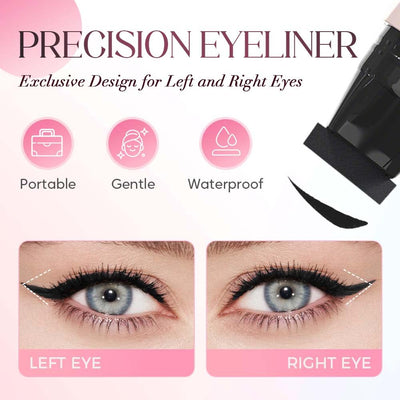 Foldable Eyeliner Stamp, 2026 New One-Piece Eyeliners Stamp Gel Eyeliner Pencil Set for Perfect Wings, SmudgeProof & Waterpoof Eye Liner Pen Tool for Beginners (Black)