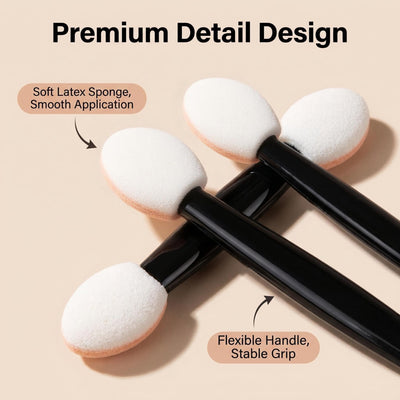 100pcs Eyeshadow Applicators, Double Sided Sponge Makeup Applicators, Disposable Eyeshadow Brushes, Eye Shadow Stick for Eyes&Nail Art