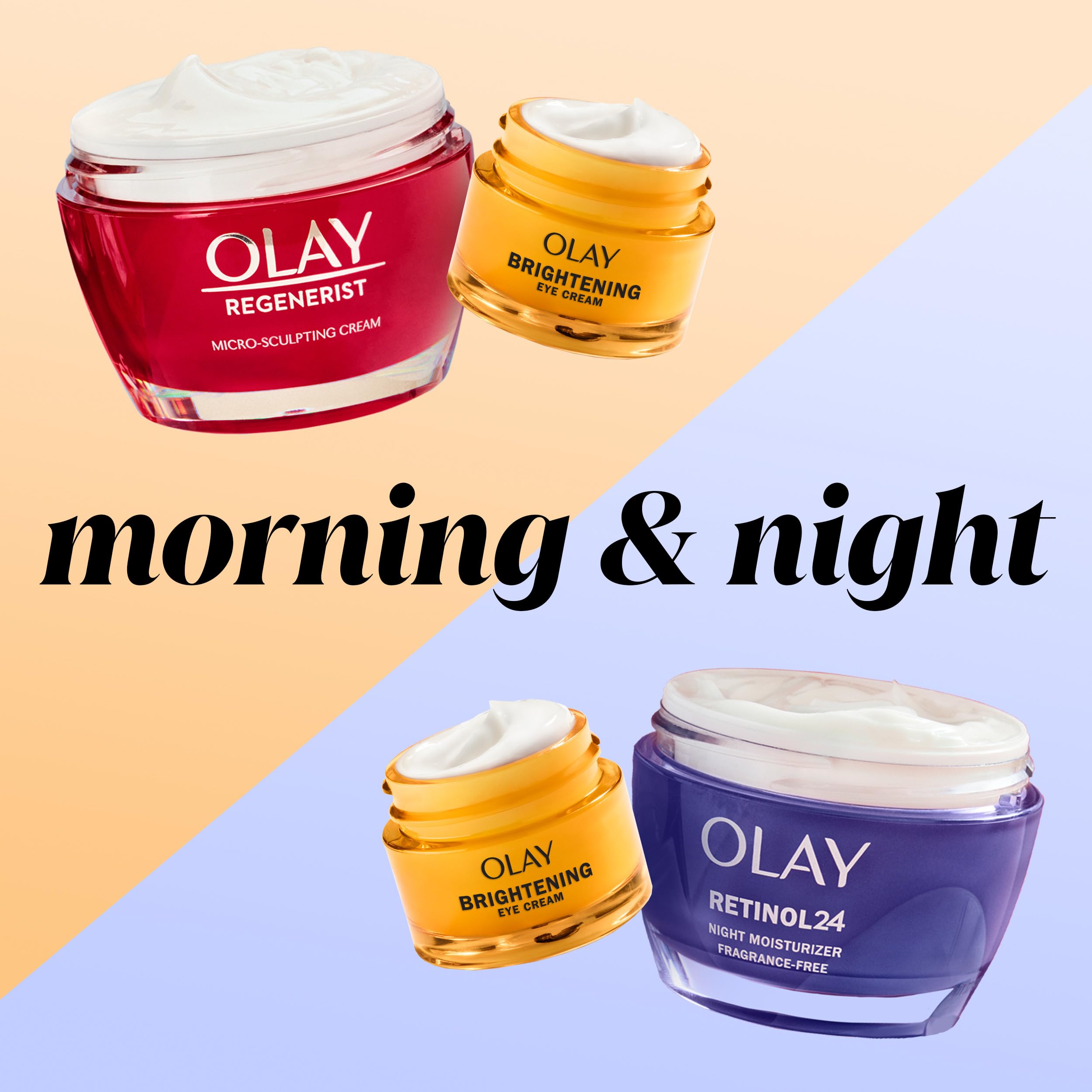Olay Brightening Eye Cream with Vitamin C, Fragrance-Free Hydrating Under Eye Cream for Dark Circles and Dull Skin, Lightweight Eye Cream with Peptides and Vitamin B3, 0.5 oz