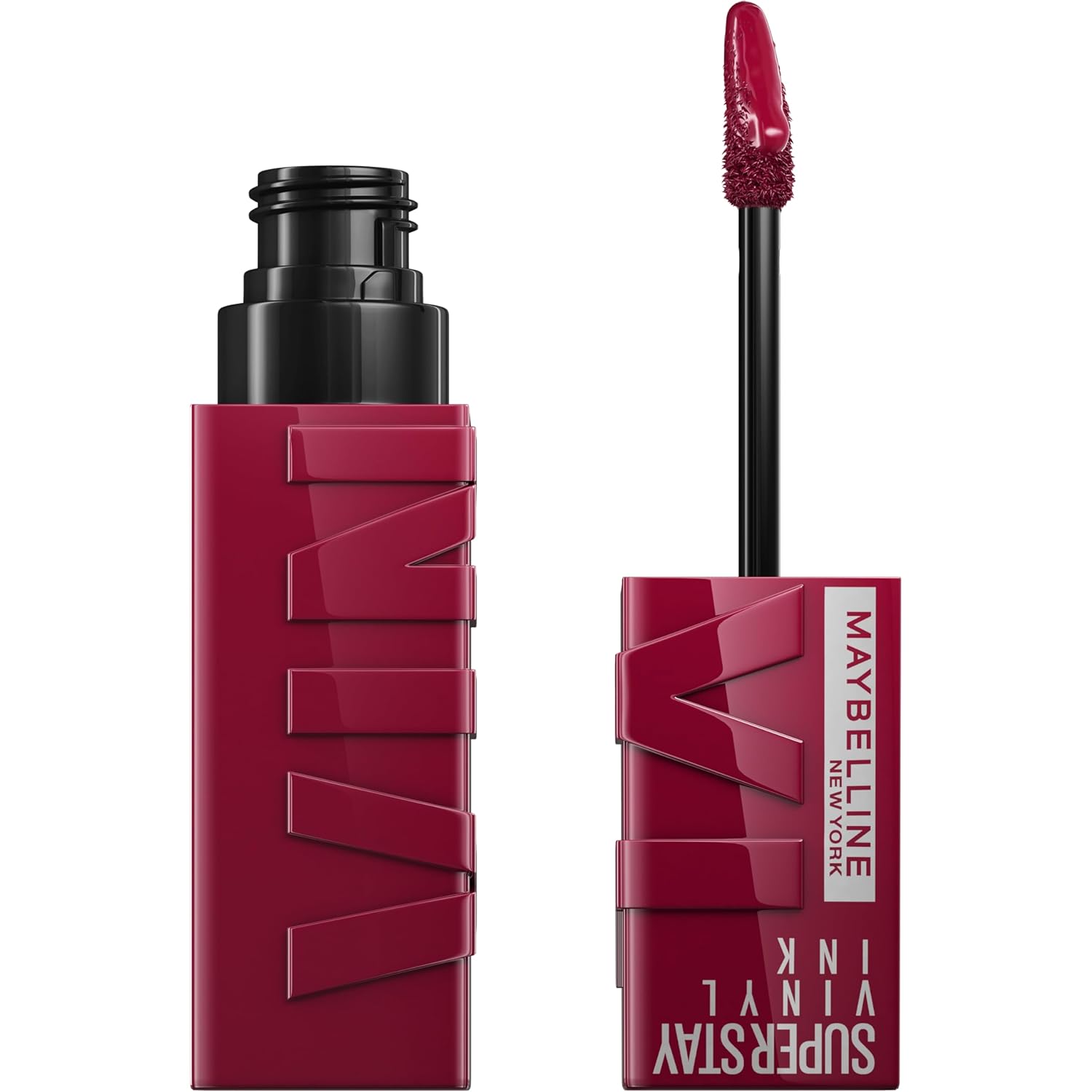 Maybelline Super Stay Vinyl Ink Longwear No-Budge Liquid Lipcolor Makeup, Highly Pigmented Color and Instant Shine, Royal, Deep Wine Red Lipstick, 0.14 fl oz, 1 Count