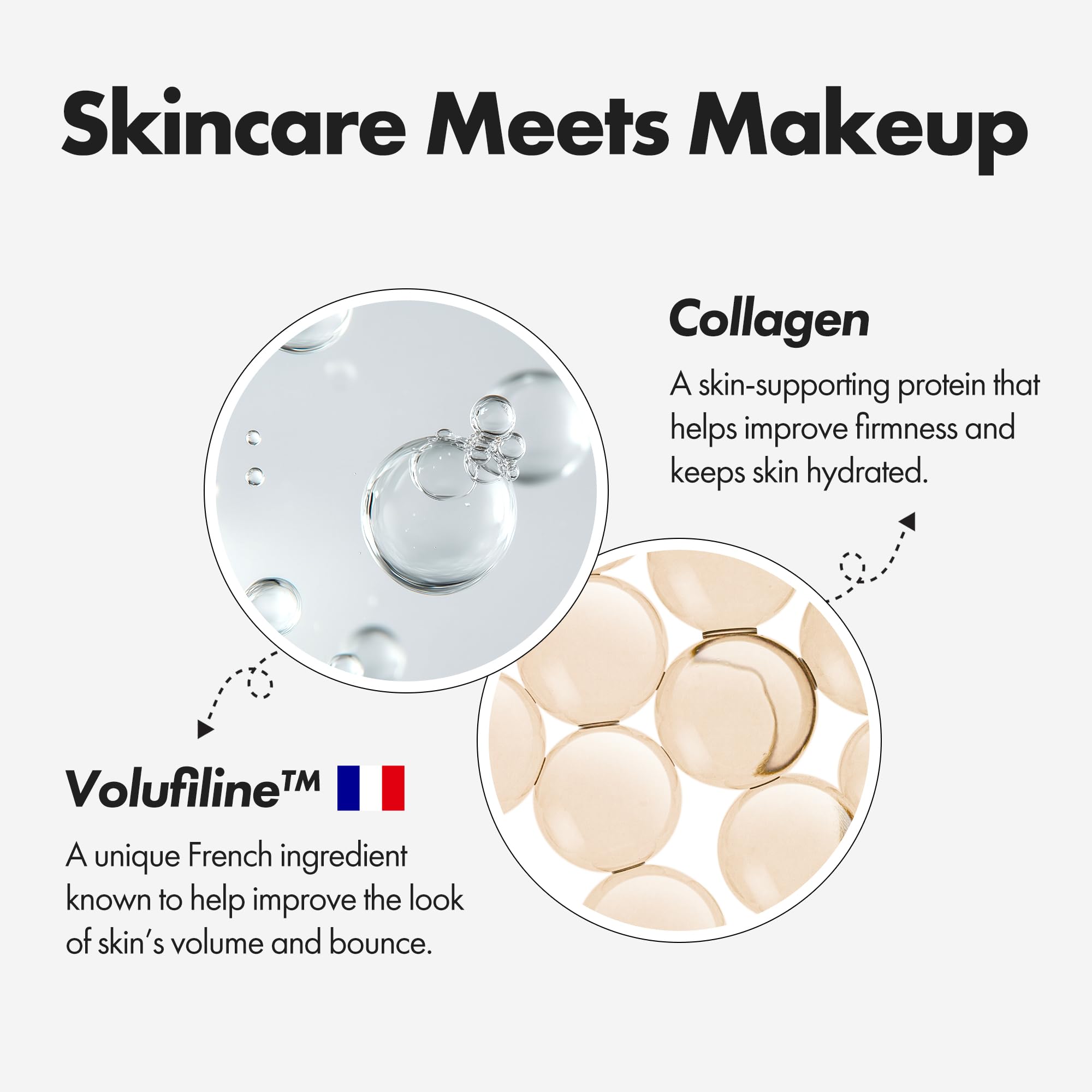 ELROEL Blanc Cover Cream Stick V White - Korean Color-Changing Foundation Stick with Volufiline - Medium to Full Coverage Dewy Finish Base Makeup - Dual-Ended with Detachable Brush (203 Medium)