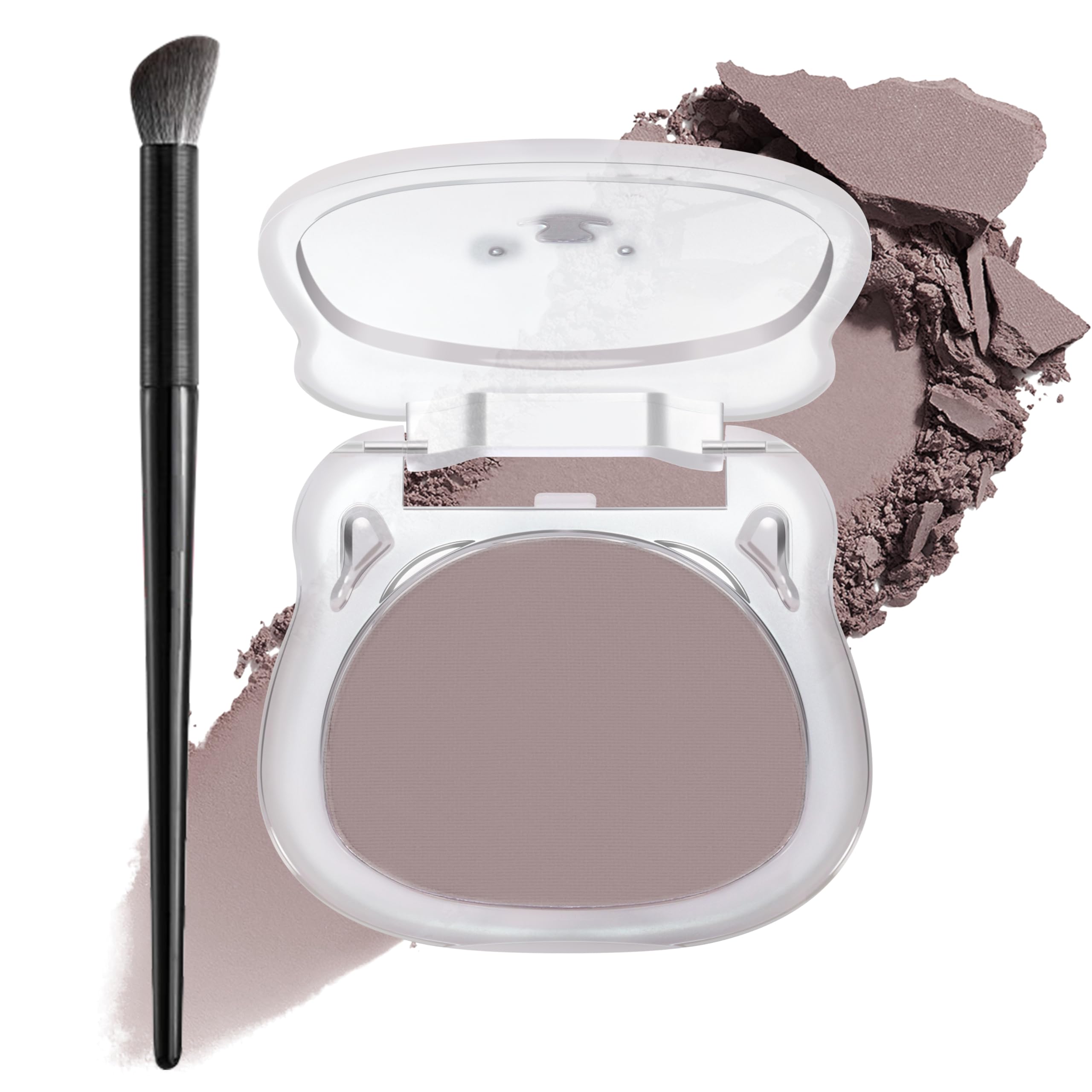 Noerrors Taupe to Mauve Cool Toned Contour Palette, Lightweight Smooth Blendable Matte Grey Pressed Powder Contour for Fair Pale Olive Light Skin, Nose Contouring Face Sculpting Cream Bronzer Makeup