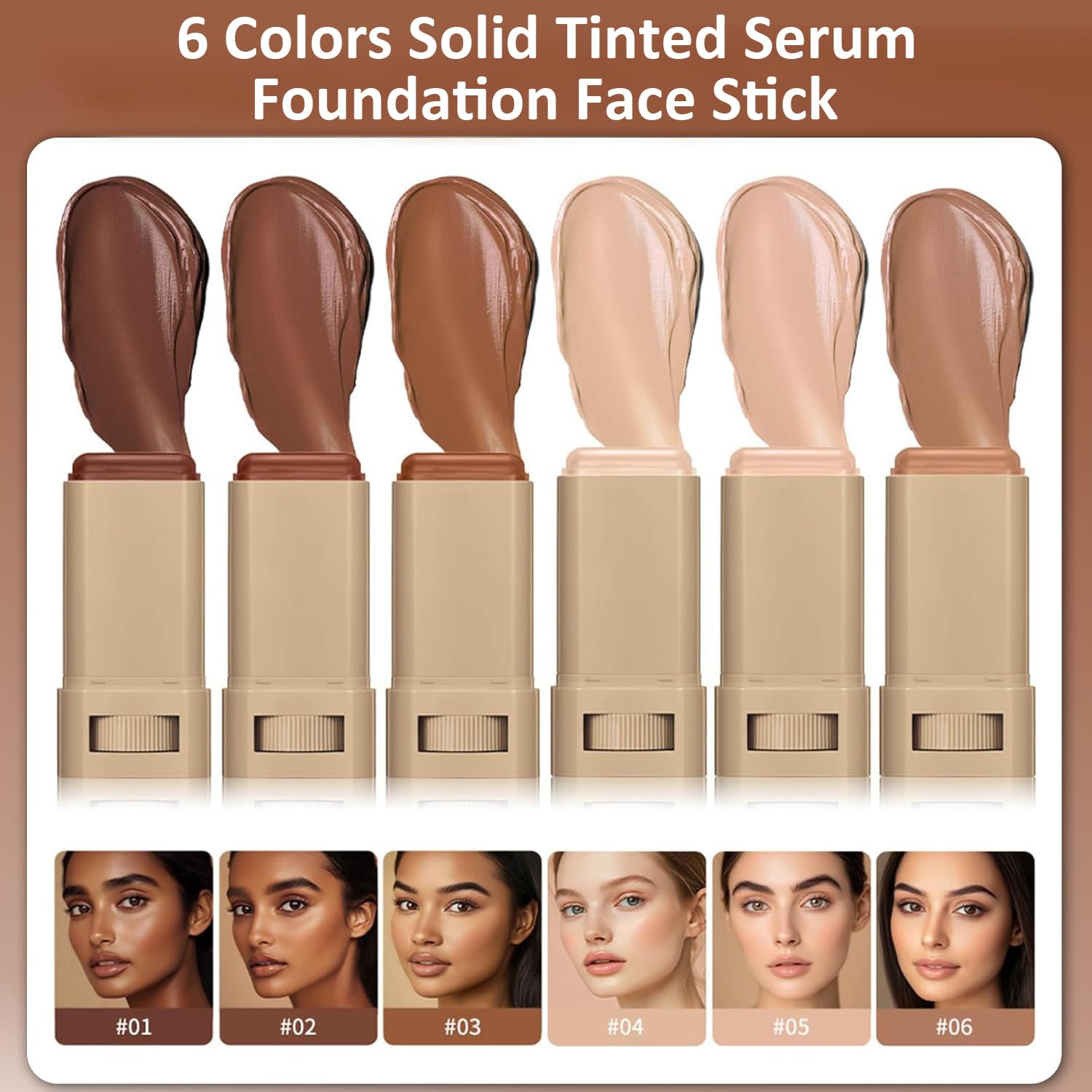 Beauty Balm Serum Boosted Skin Tint, Foundation Stick, Tinted Moisturizer, Concealer Stick for Foundation Makeup, Full Coverage Foundation, Contour Sticks for Face Makeup, Radiant & Dewy Finish (#03)