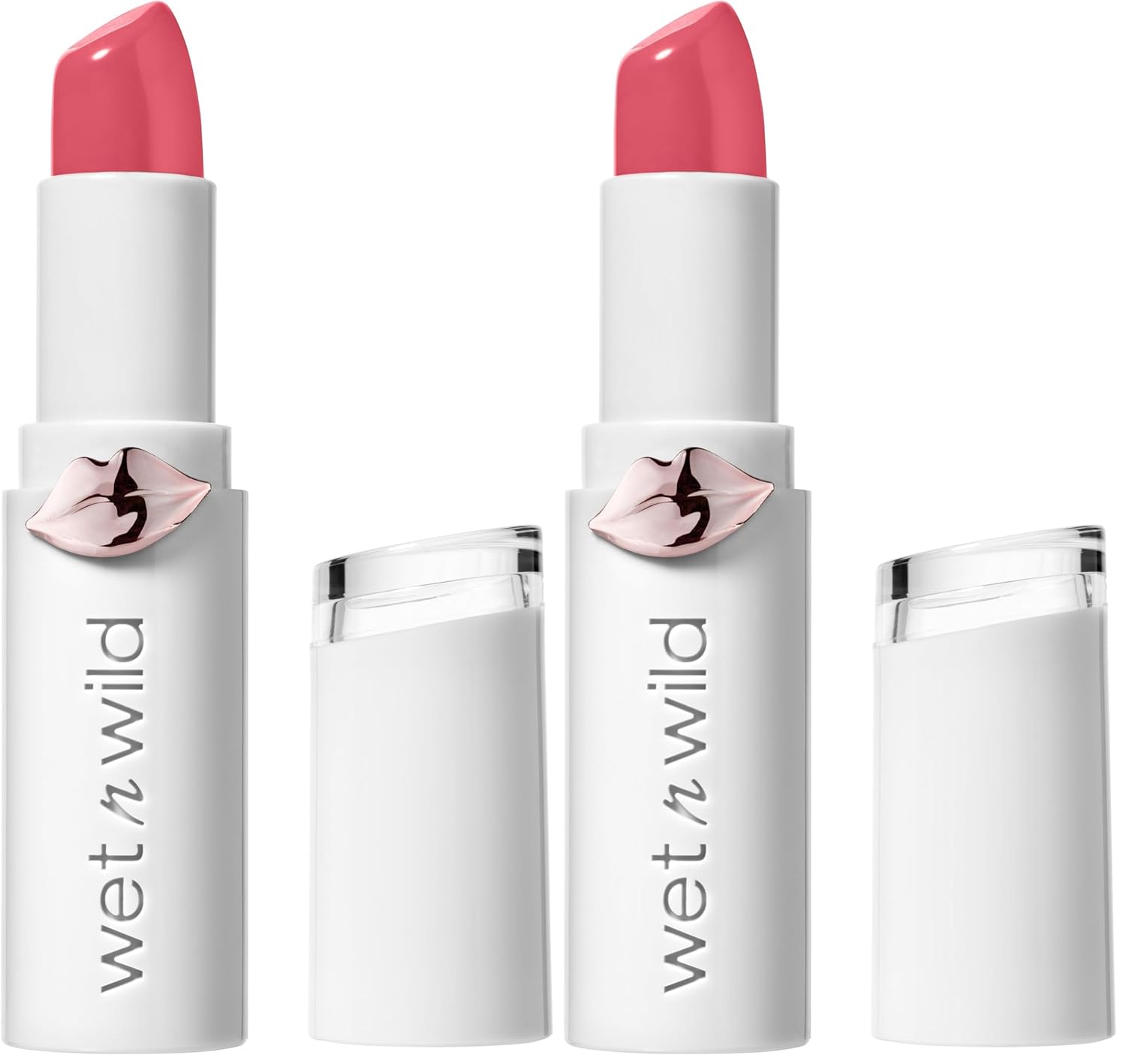 wet n wild Mega Last High-Shine Lipstick Lip Color, Infused with Seed Oils For a Nourishing High-Shine, Buildable & Blendable Creamy Color, Cruelty-Free & Vegan - Pinky Ring