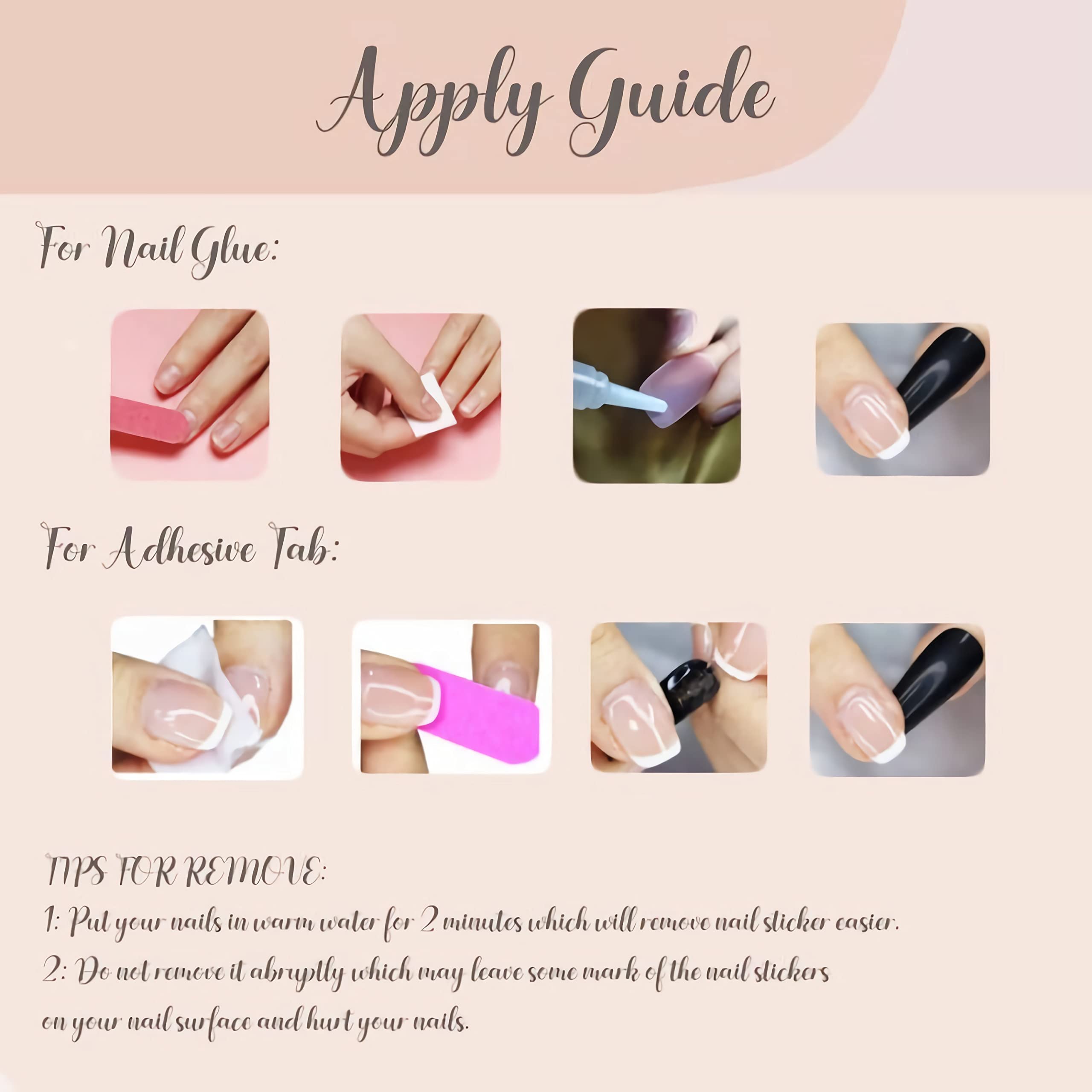 BABALAL Punk Press On False Nails Short Square Fake Nails Fall Cheetah Glue ons Blue White French Tip Acrylic Nails with Cross Charm 24Pcs Gothic Squoval Full Cover Handmade Supplies