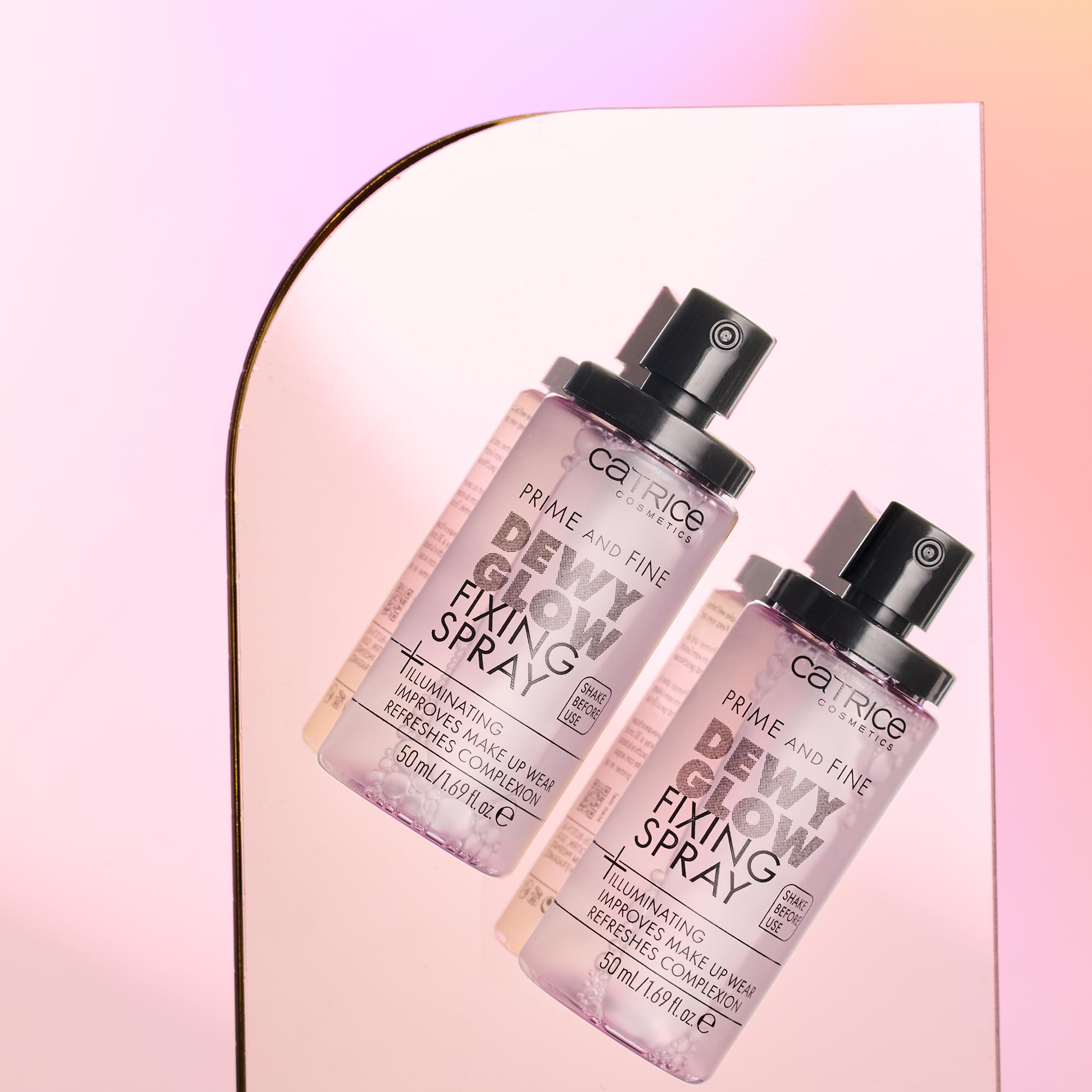 Catrice | Prime & Fine Illuminating Dewy Glow Spray | Transparent and Fast Drying Fixing Spray| Paraben Free & Vegan | Cruelty Free (Pack of 1)