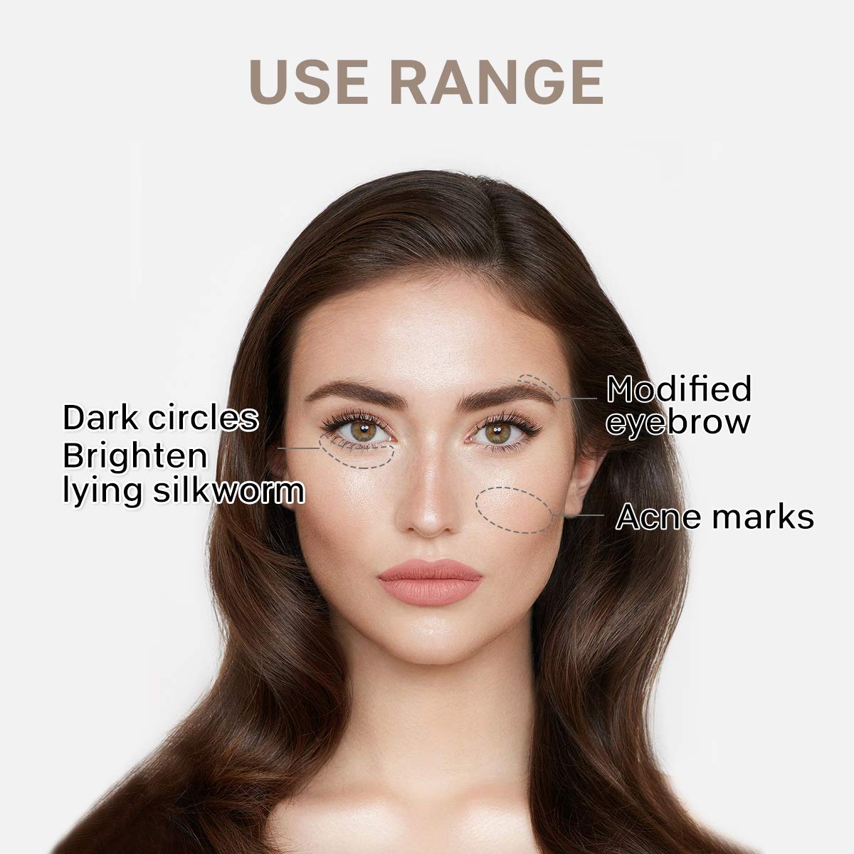 KISSIO Concealer Pencil,Under Eye Concealer,Cover Acne and Freckles,Brightener,Waterproof,Long-lasting,Cream,Makeup Pencil with Sharpener,02 NATURAL