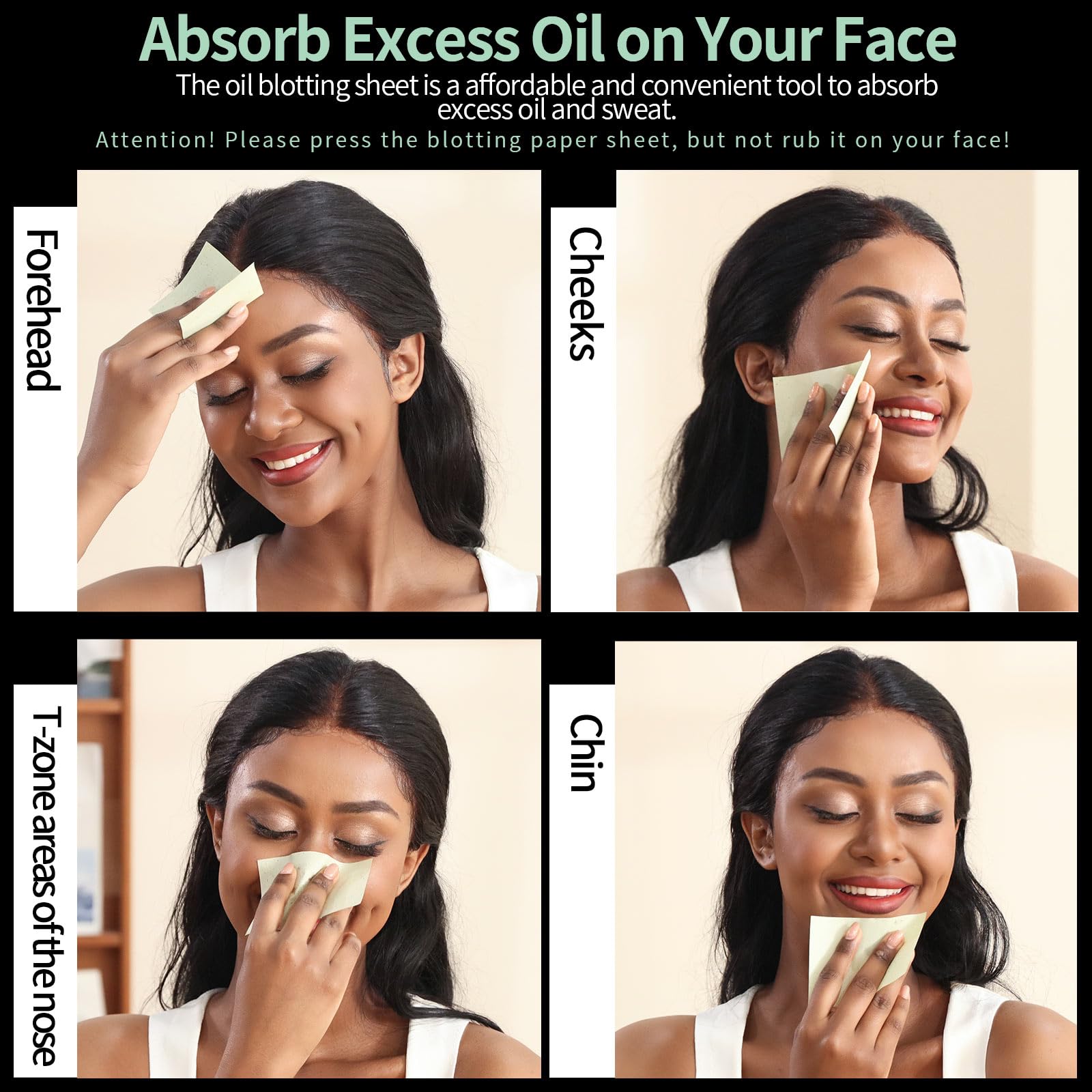 FANDAMEI Oil Blotting Sheets For Face, 600 PCS Oil Blotting Papers, Blotting Paper for Oily Skin, Oil Control Film, Oil Absorbing Sheets For Face, Oil Absorbing Tissues