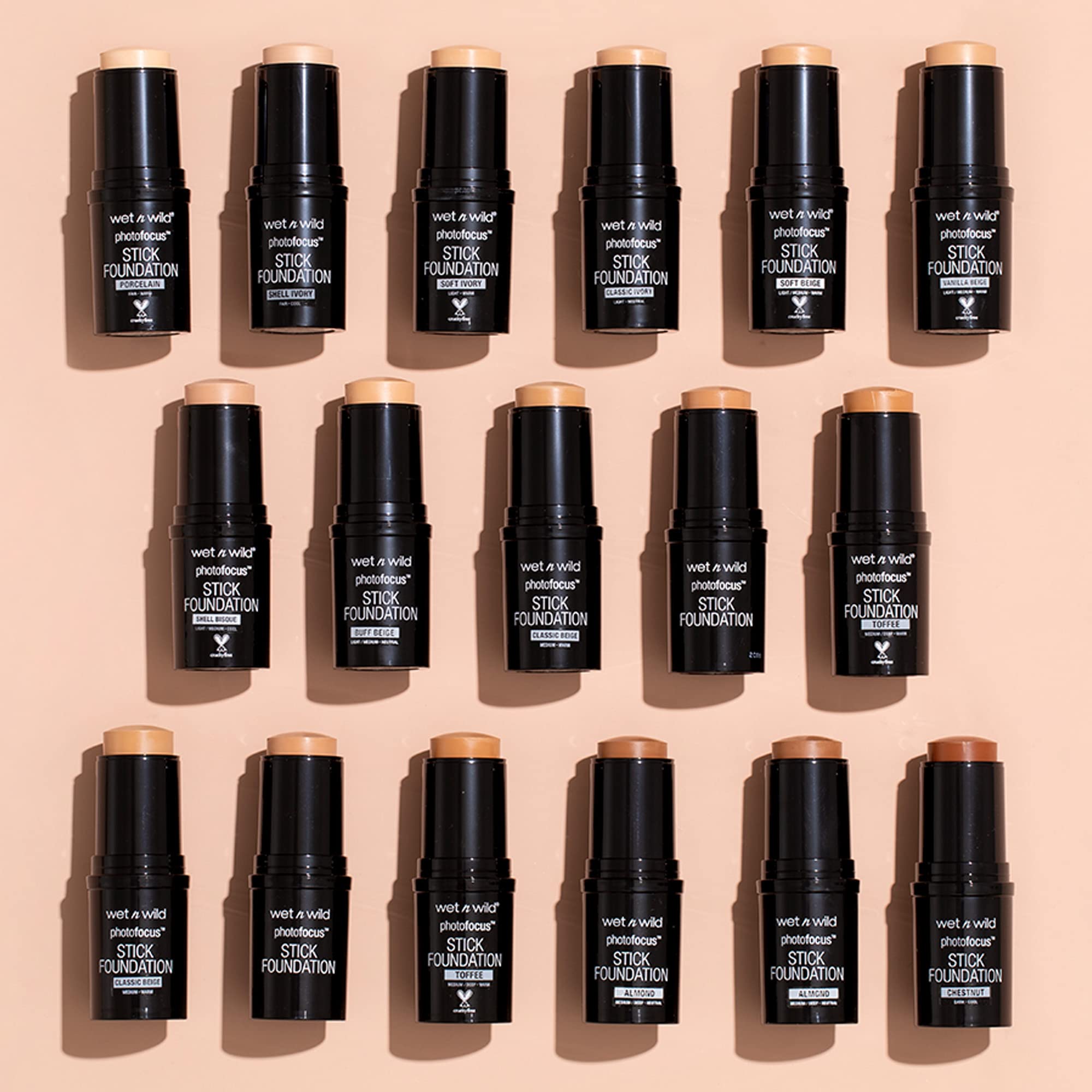wet n wild Photo Focus Matte Foundation Stick Makeup, Porcelain | Vegan & Cruelty-Free