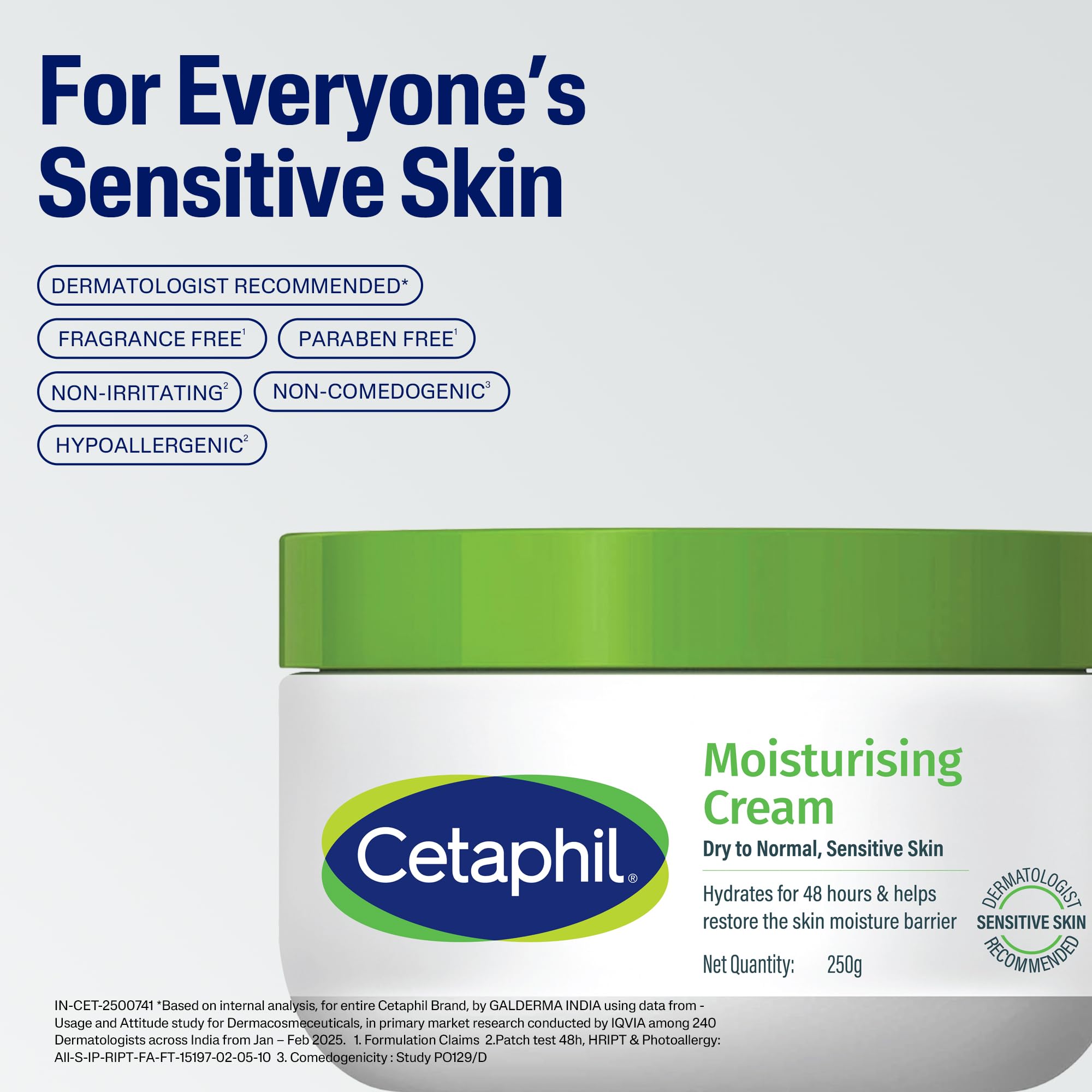 Cetaphil Face & Body Moisturizer, Hydrating Moisturizing Cream for Dry to Very Dry, Sensitive Skin, NEW 8.8 oz, Fragrance Free, Non-Comedogenic, Non-Greasy (Packaging May Vary)
