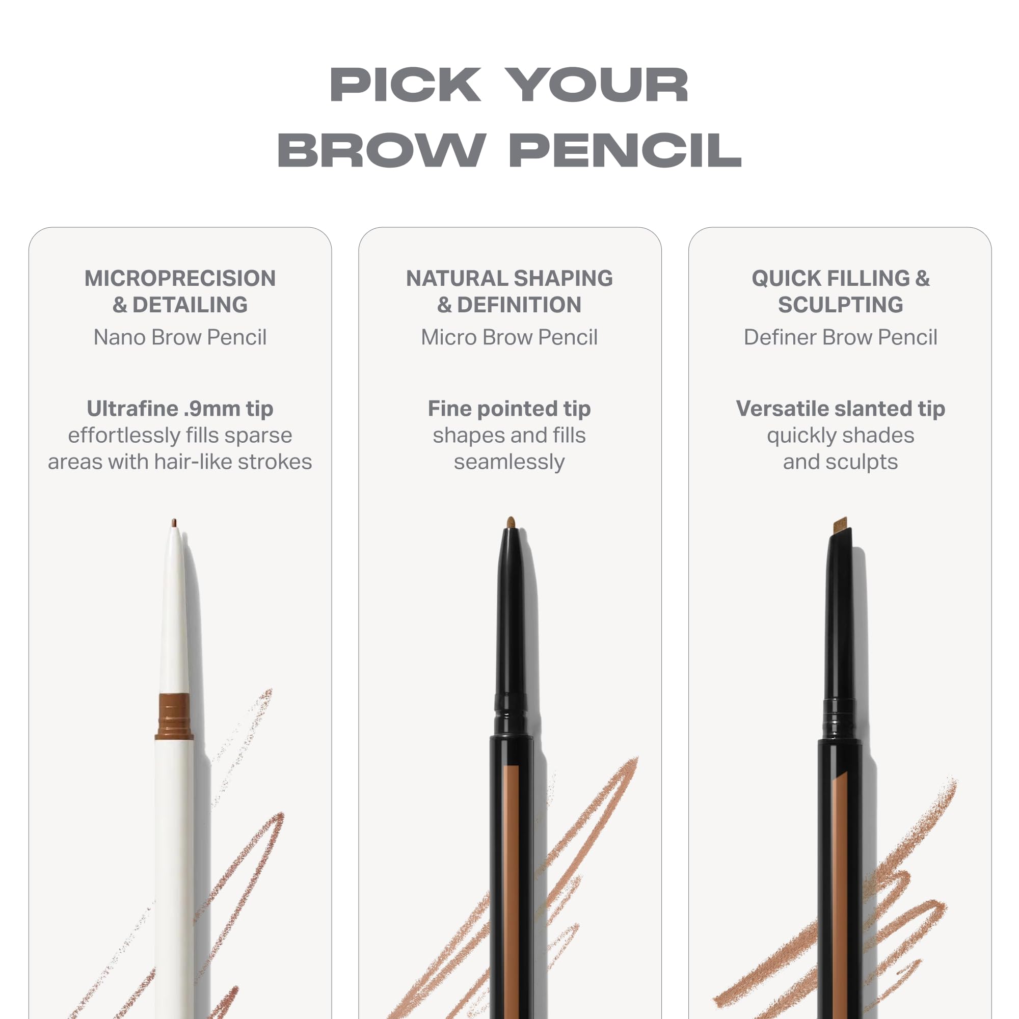 Morphe Nano Brow Pencil - Ultrafine Eyebrow Pencil for Hairlike Strokes - Precision Eye Makeup with Spoolie Brush for Natural Definition and Long-Lasting Wear - Almond (0.001 oz)