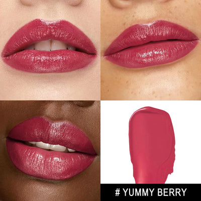 MAKI YIKA Moisture Berry Red Lipstick for Women Hydrate Tinted Lip Balm for Mother's Day Dry Cracked Lips Sheer Lipstick Lip Tinted Glossy Finish,MA057 Yummy Berry