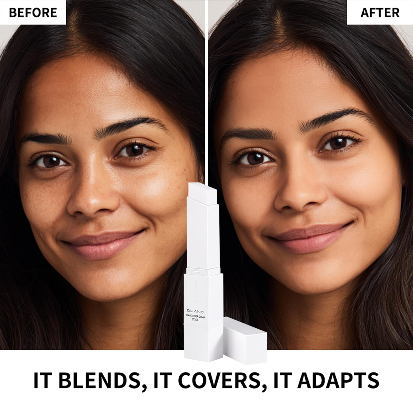 Double-head Blanc Cover Cream Stick, Color Changing Foundation Stick