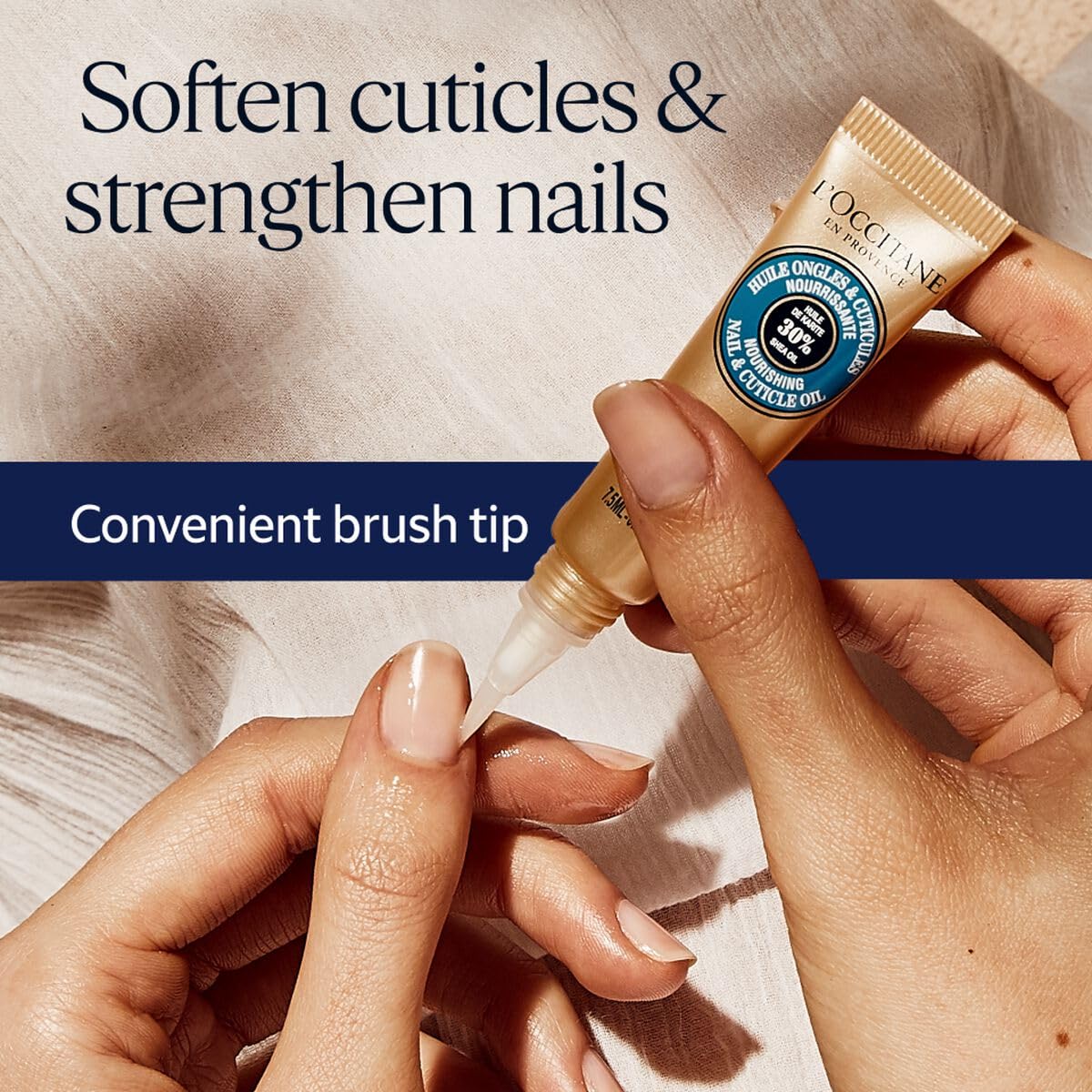 L'Occitane Nourishing Nail & Cuticle Oil with 30% Shea Oil. 0.25 fl oz