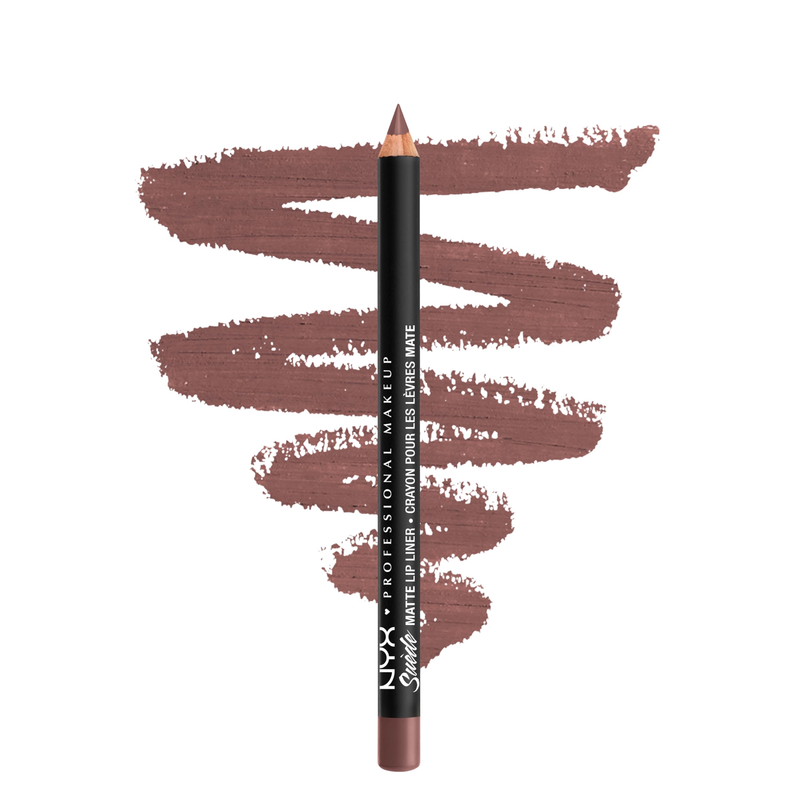 NYX PROFESSIONAL MAKEUP Suede Matte Lip Liner, Velvety-Smooth, Long-Lasting Formula For A Defined Lip Makeup Look - Los Angeles (Brown)