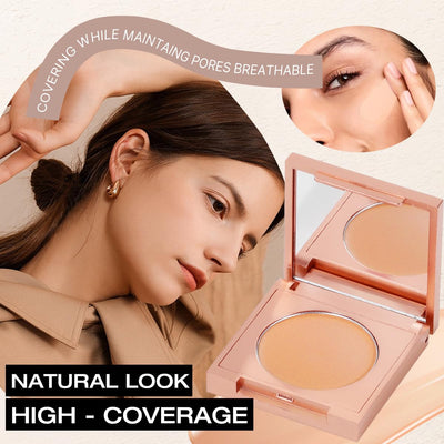 Peach-Toned Corrector Stick, Colored Clay CC Undereye Corrector, Under Eye Concealer Color Corrector for Dark Circles with Brush (Light-medium peach)