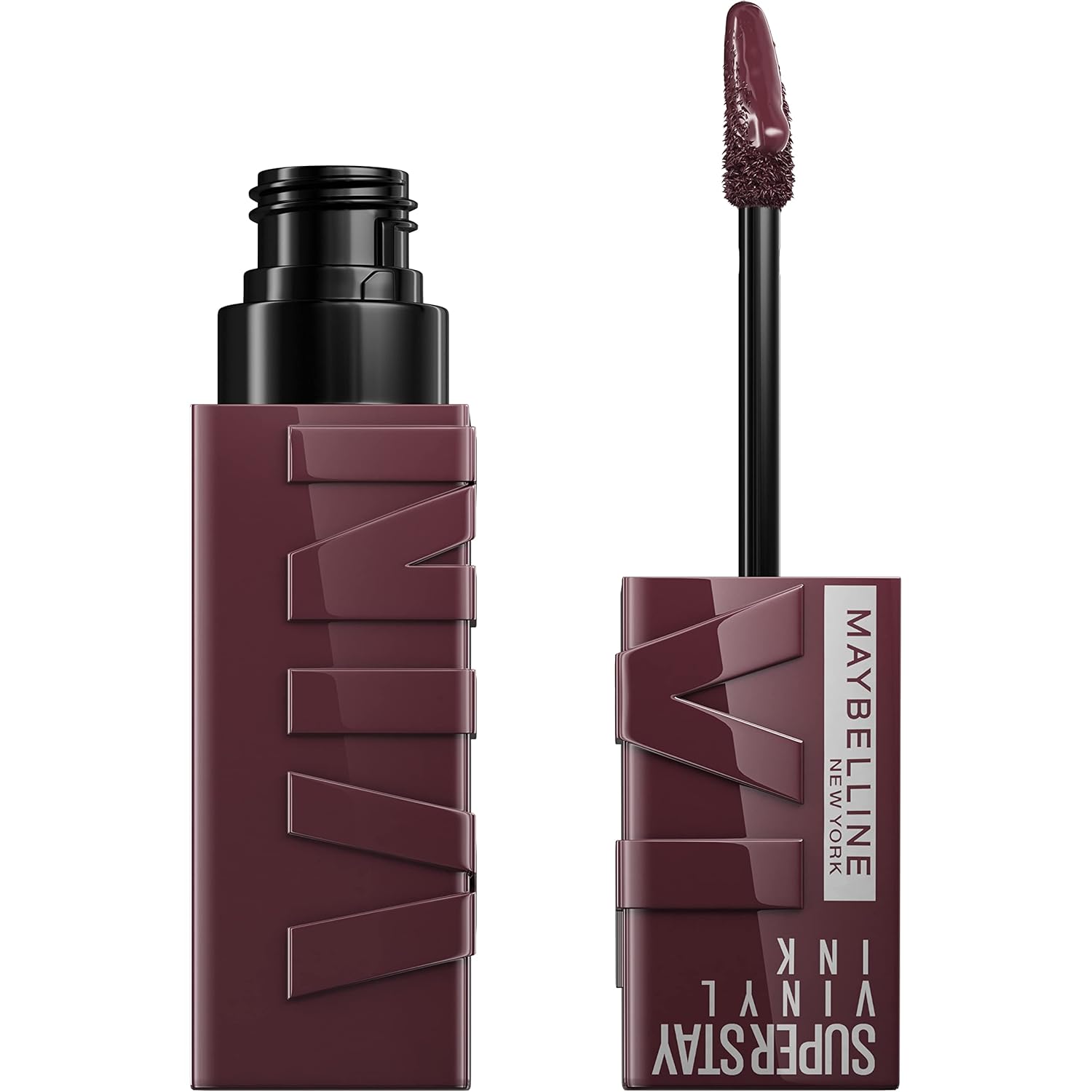 Maybelline Super Stay Vinyl Ink Longwear No-Budge Liquid Lipcolor Makeup, Highly Pigmented Color and Instant Shine, Royal, Deep Wine Red Lipstick, 0.14 fl oz, 1 Count