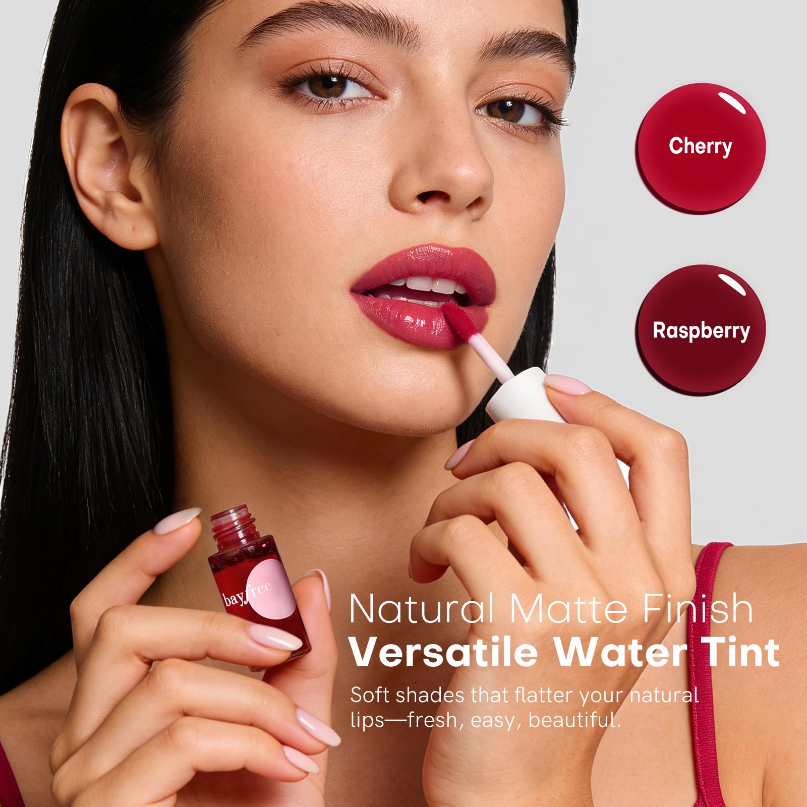 bayfree Lip Tint Stain Set, 2 PCS Korean Water Tint Lightweight Non-sticky, Waterproof Long Lasting Liquid Blush & Lip Stain, Transfer-Proof, Matte Finish Lip Color Makeup (made into jam)