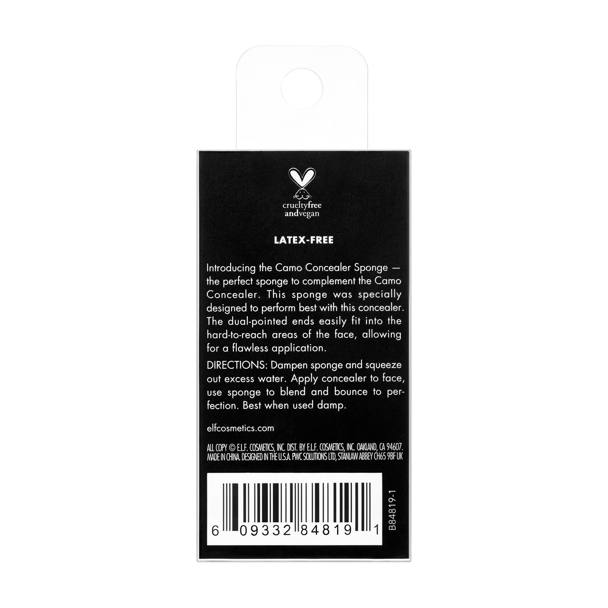 e.l.f. Camo Concealer Sponge, Makeup Sponge With Latex Free Foam & Dual-Pointed Ends For Blending, Vegan & Cruelty-Free